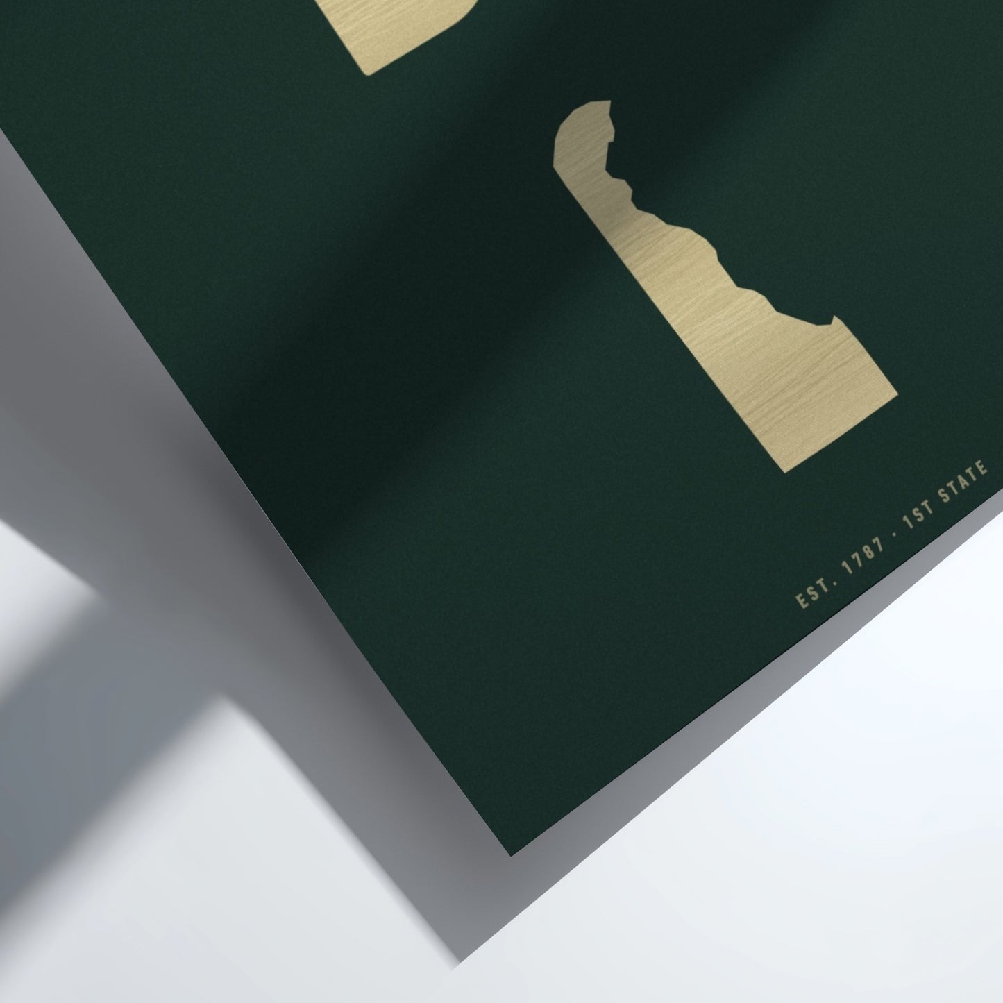 Delaware wall art poster featuring a state silhouette