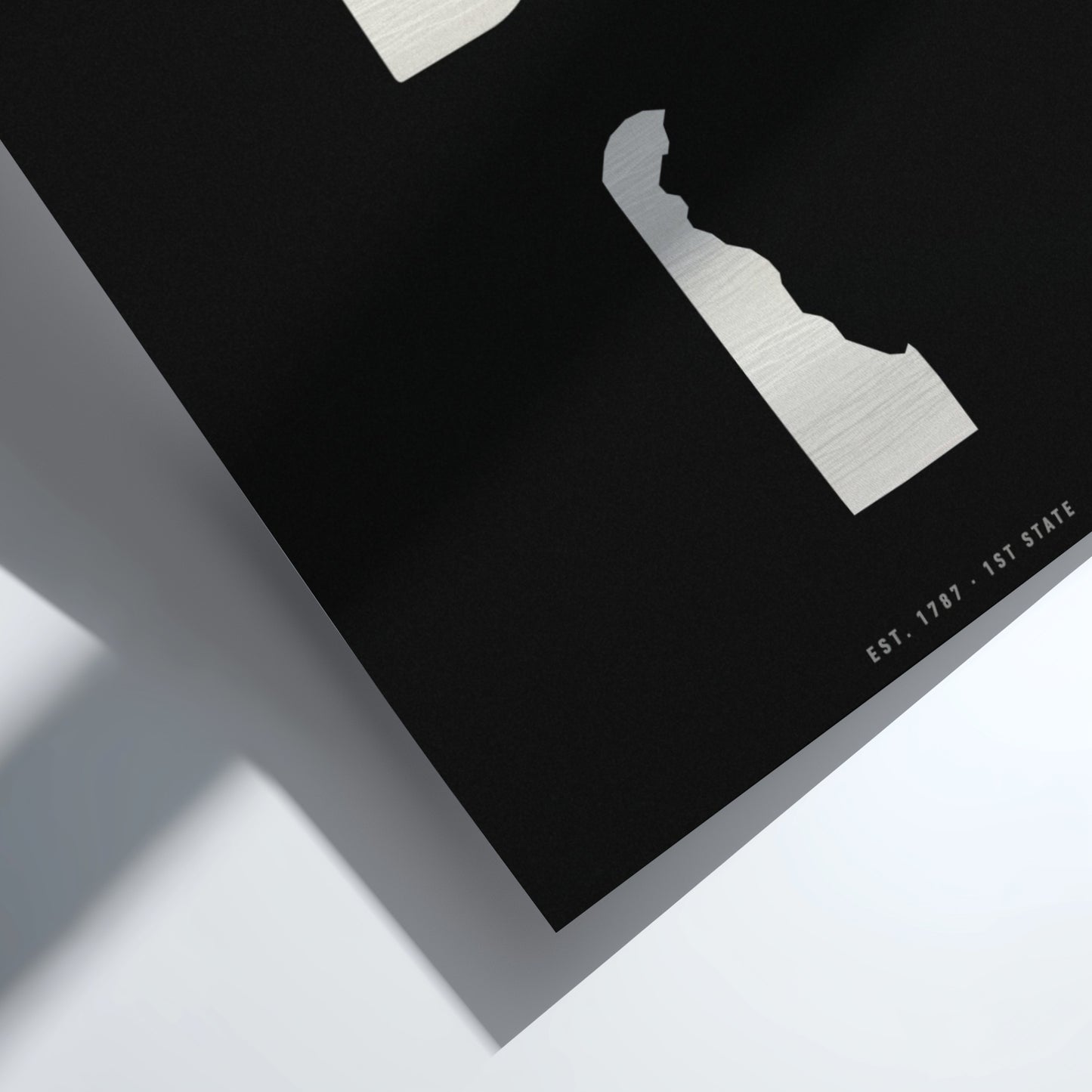 Delaware wall art poster featuring a state silhouette