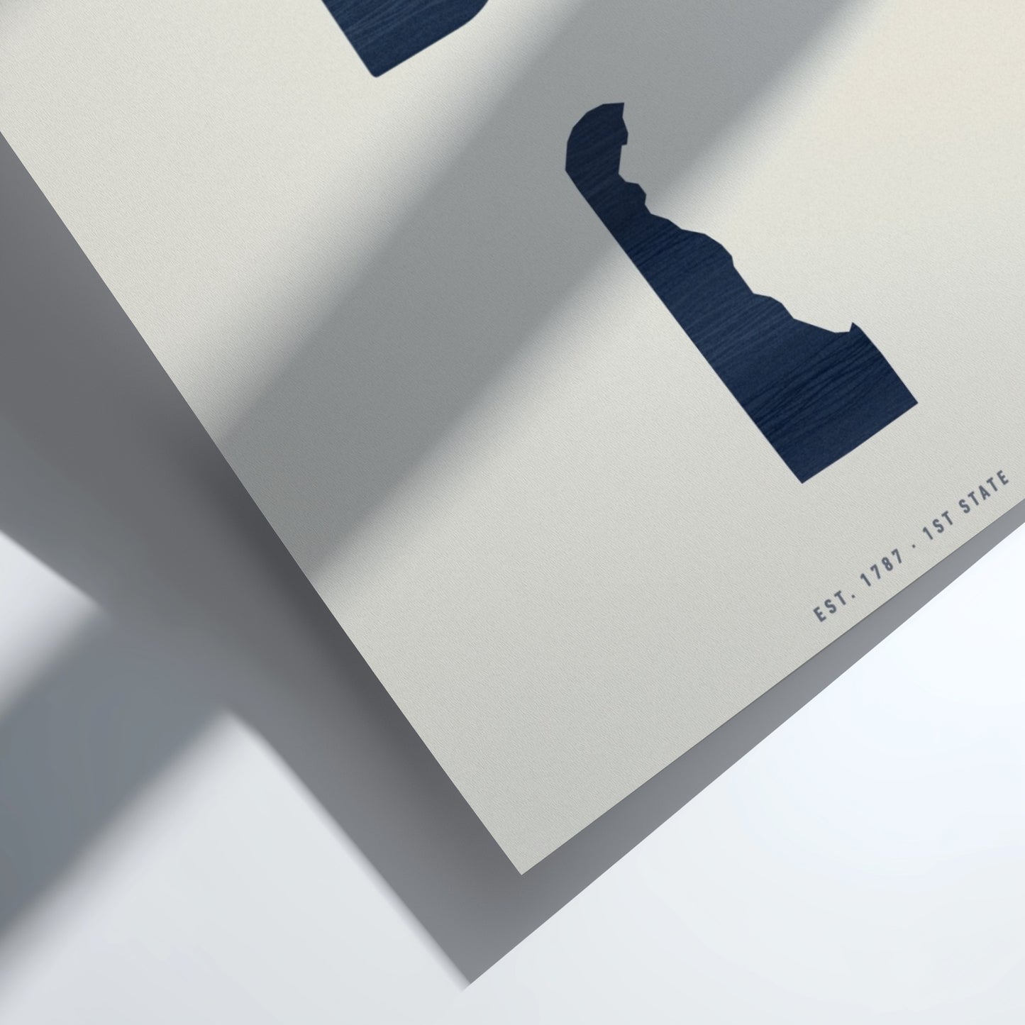 Delaware wall art poster featuring a state silhouette