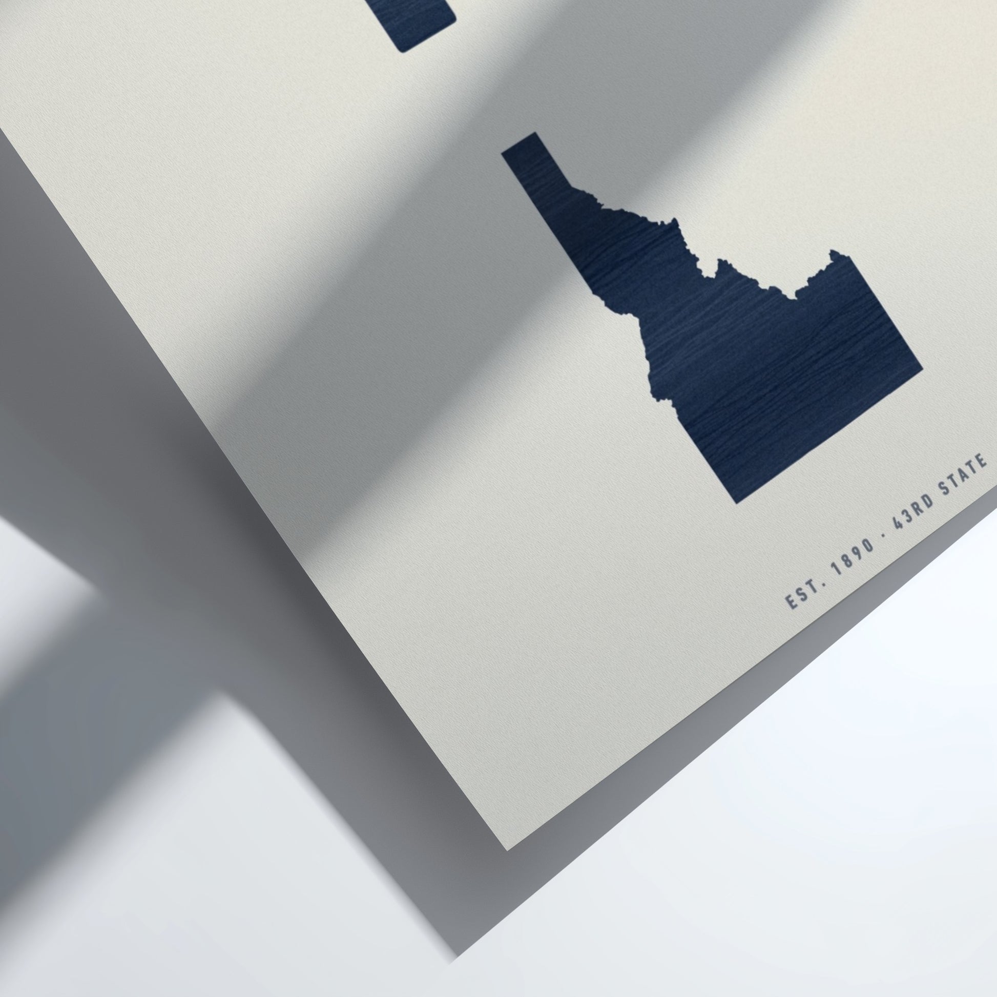 Idaho poster featuring a state outline, perfect for USA states decor.
