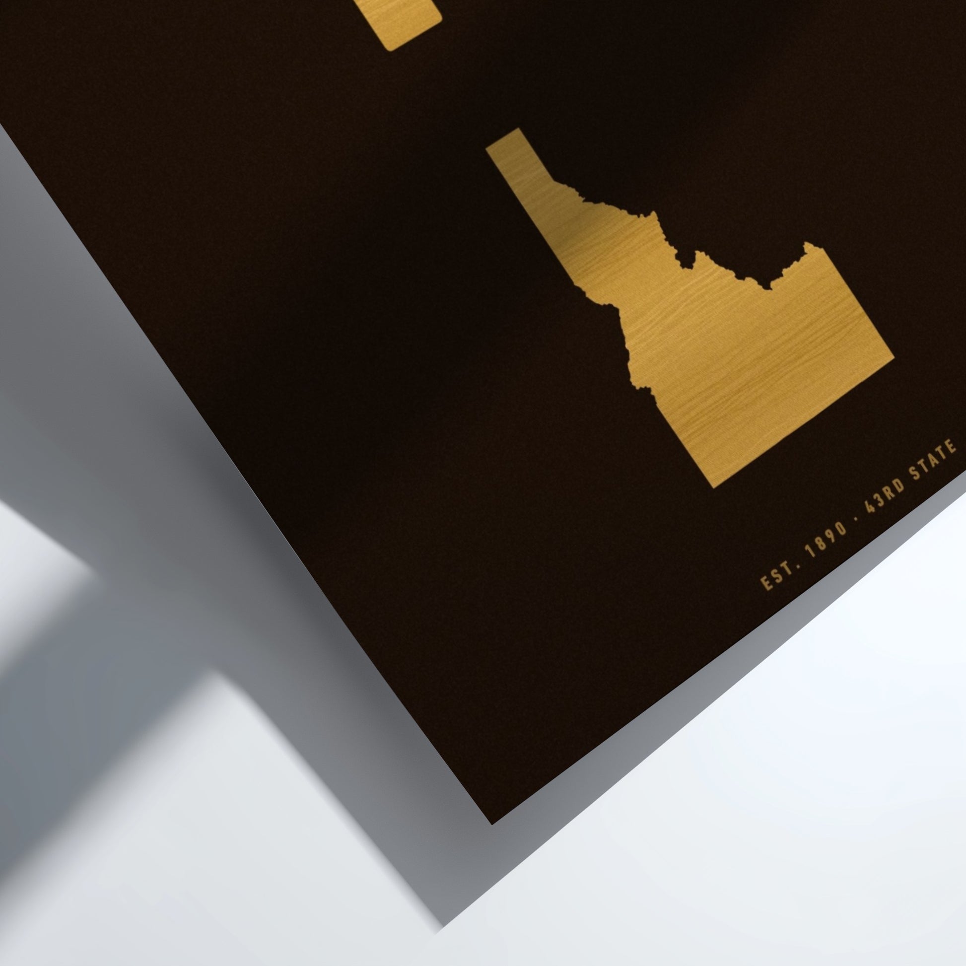 Idaho poster featuring a state outline, perfect for USA states decor.