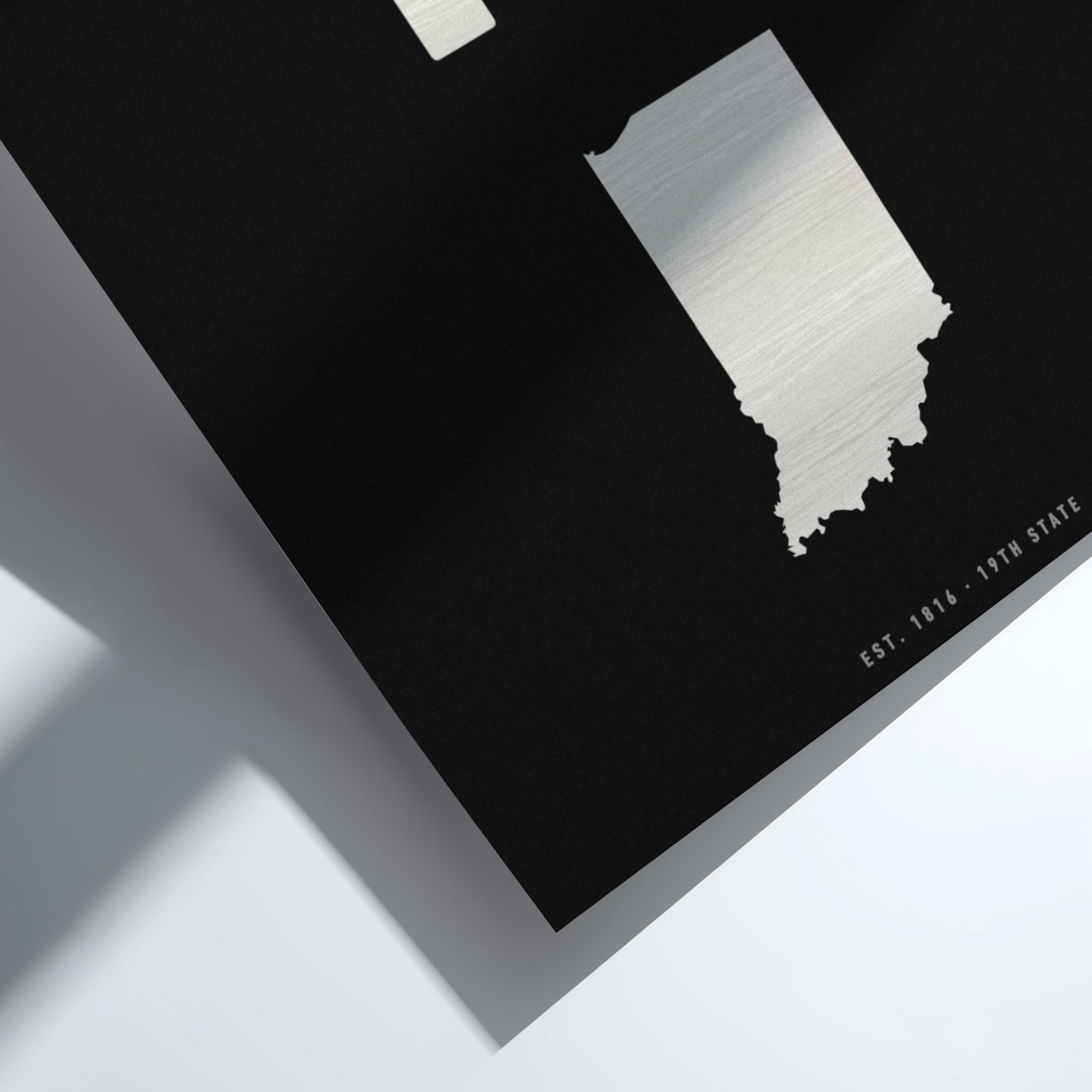 Map of Illinois on a black background