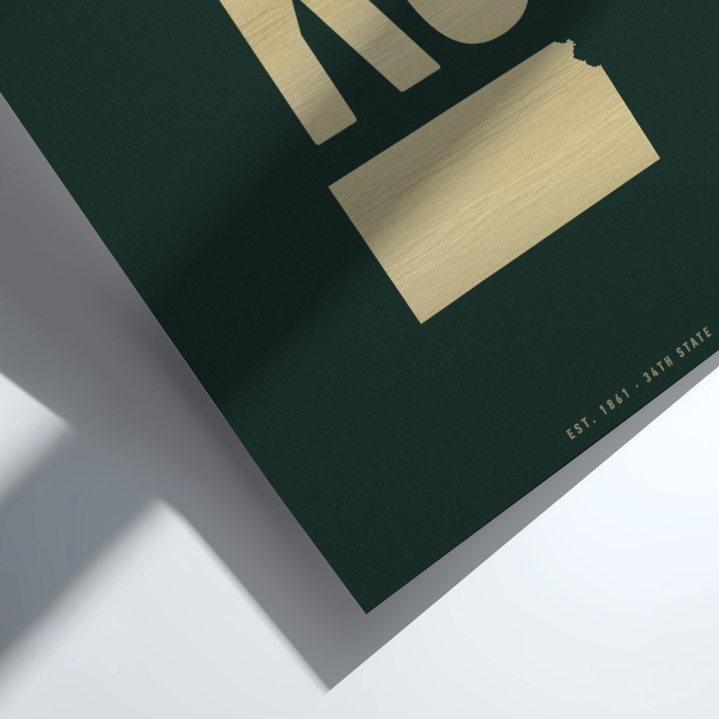 Kansas wall art poster featuring minimalist design