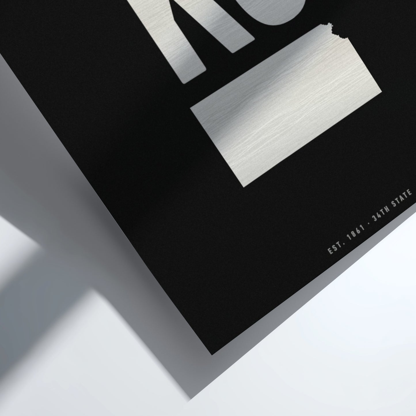 Kansas wall art poster featuring minimalist design