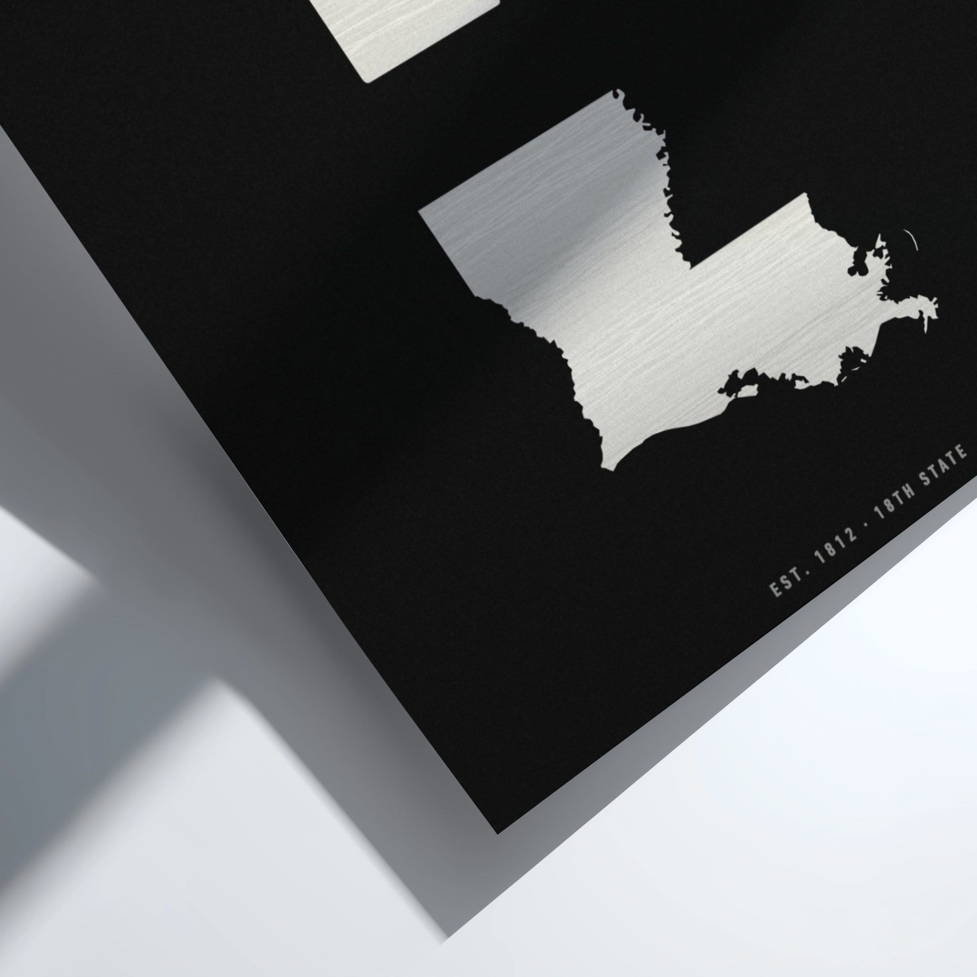 Map of Maine on a black background with white outline