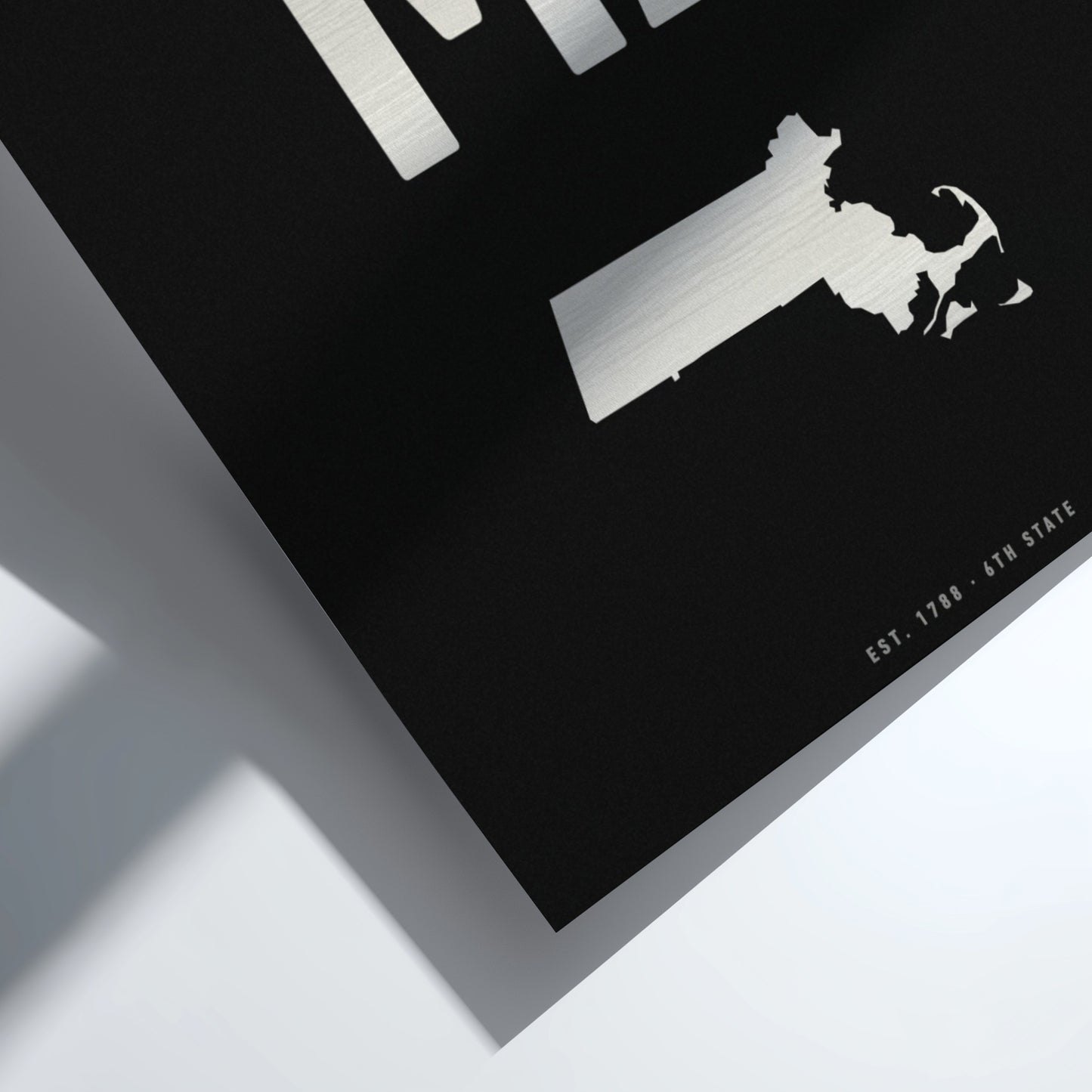 USA states poster featuring Massachusetts