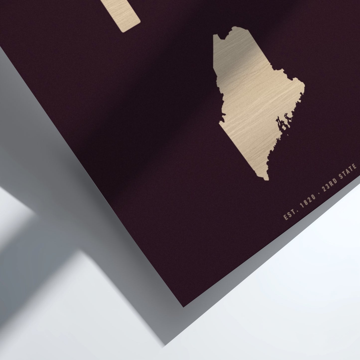 Maine USA states poster with minimalist design