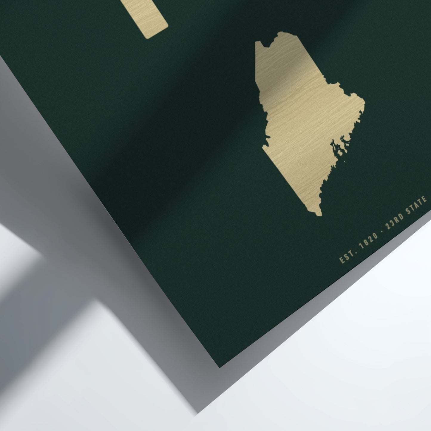 Maine USA states poster with minimalist design
