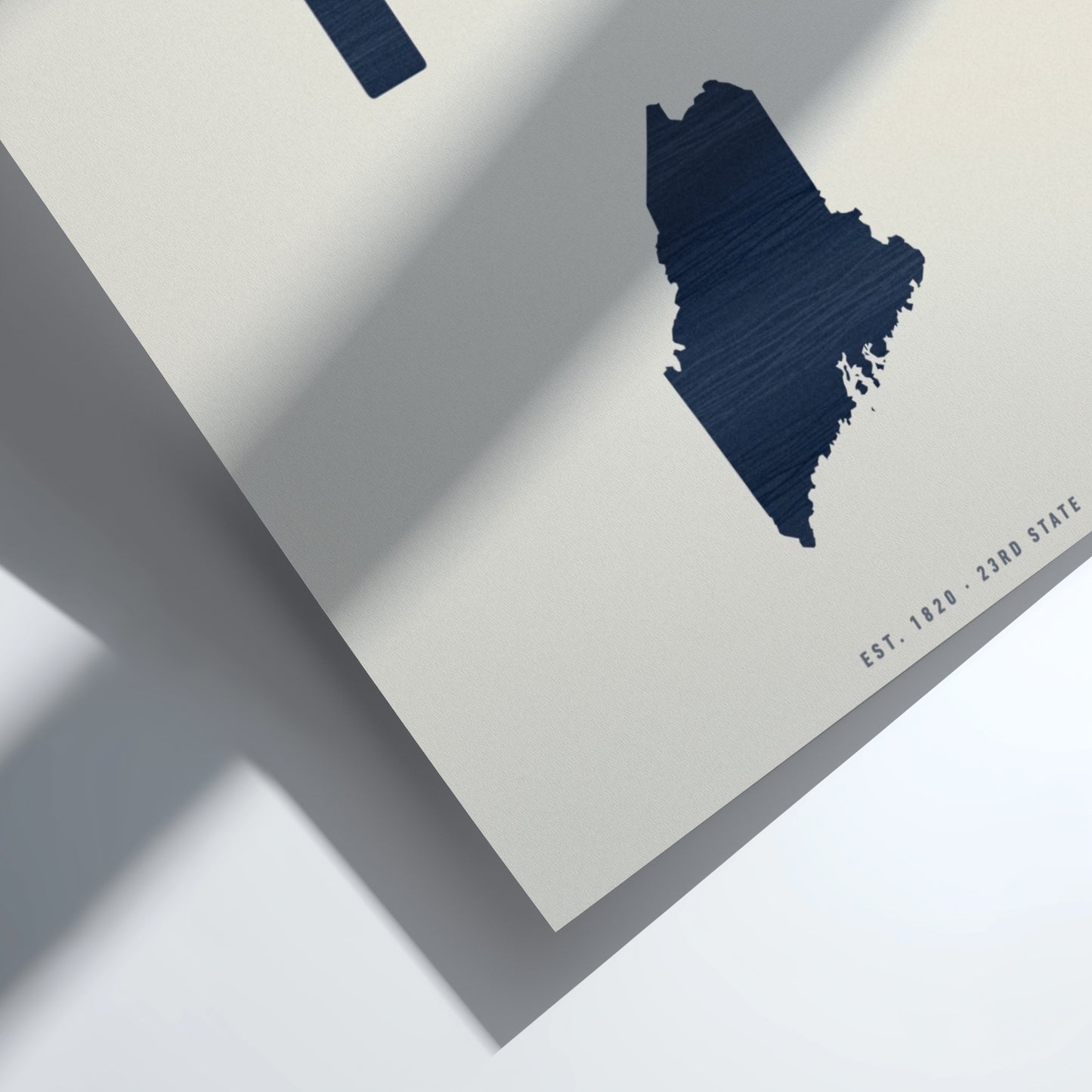 Maine USA states poster with minimalist design