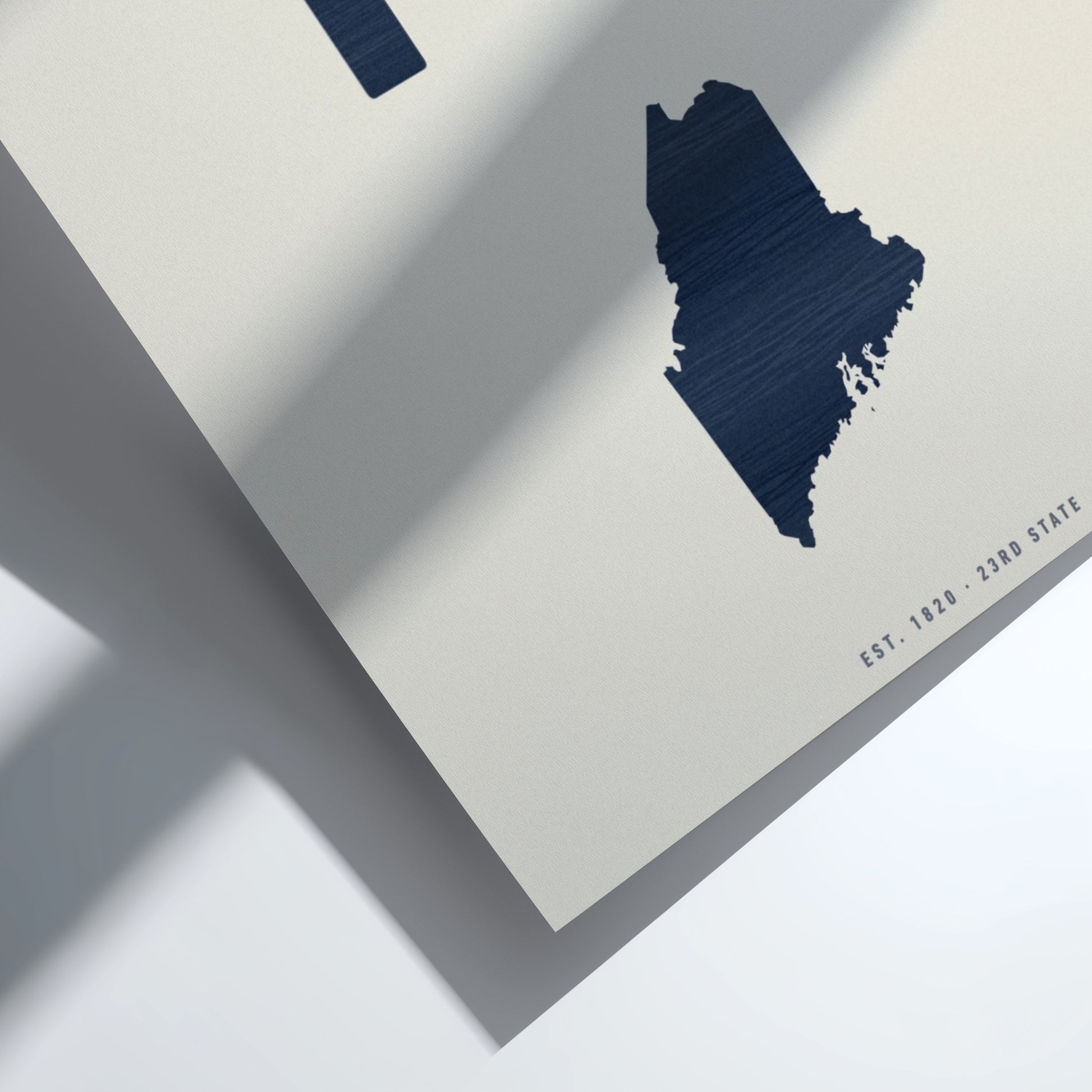 Maine USA states poster with minimalist design
