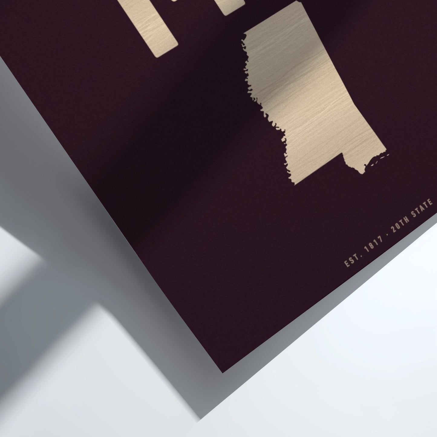 Map of MS on a dark background with '20th State' text