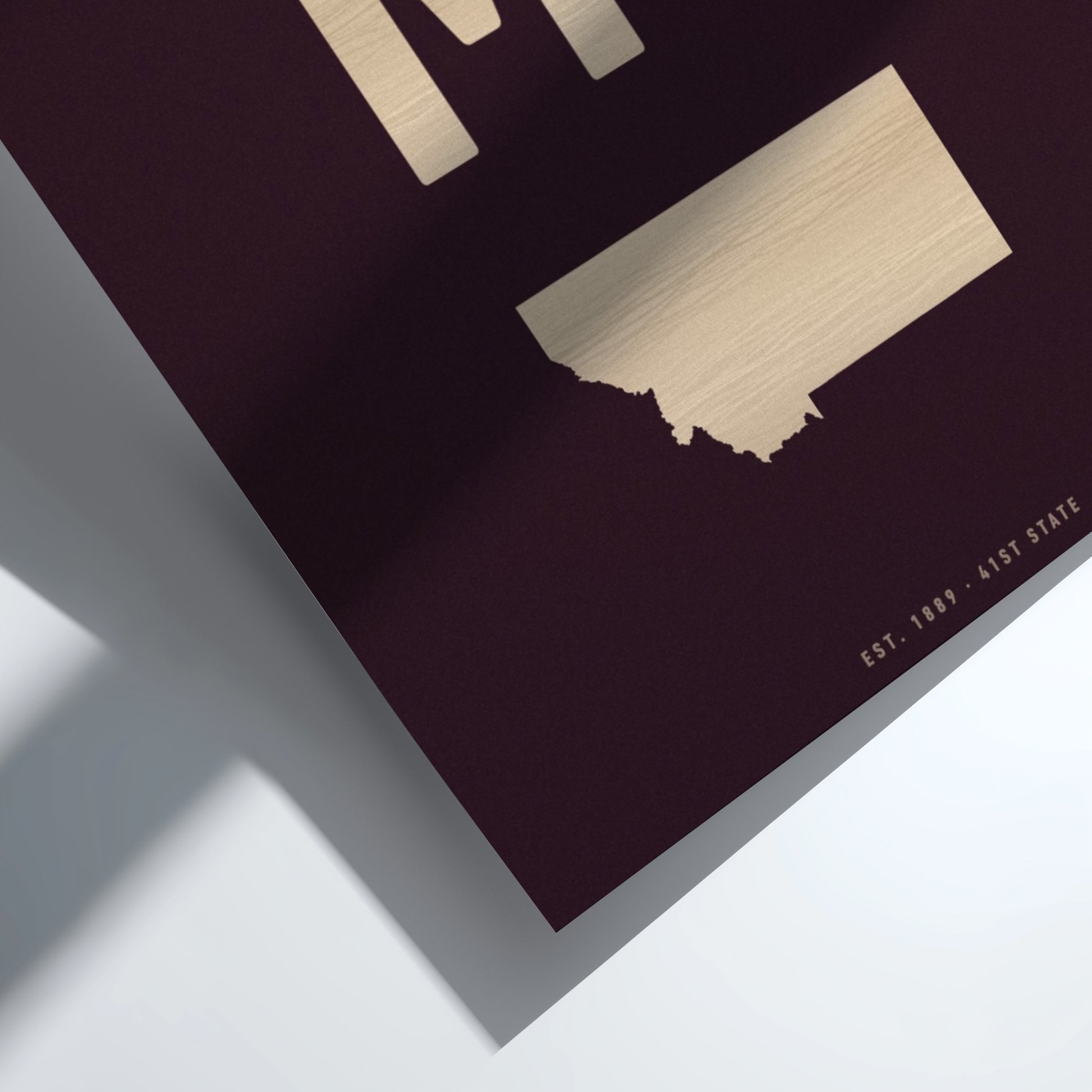 MT poster featuring minimalist design with state outline