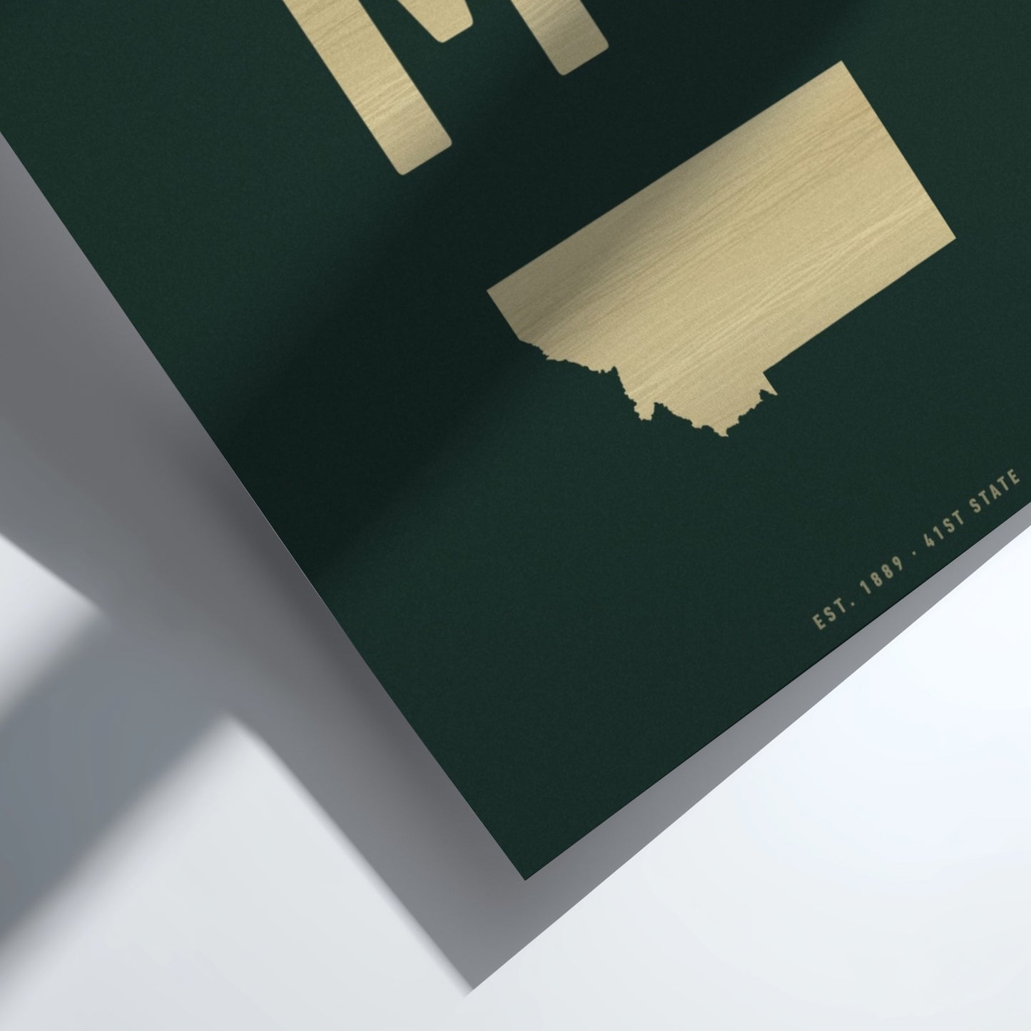 MT poster featuring minimalist design with state outline