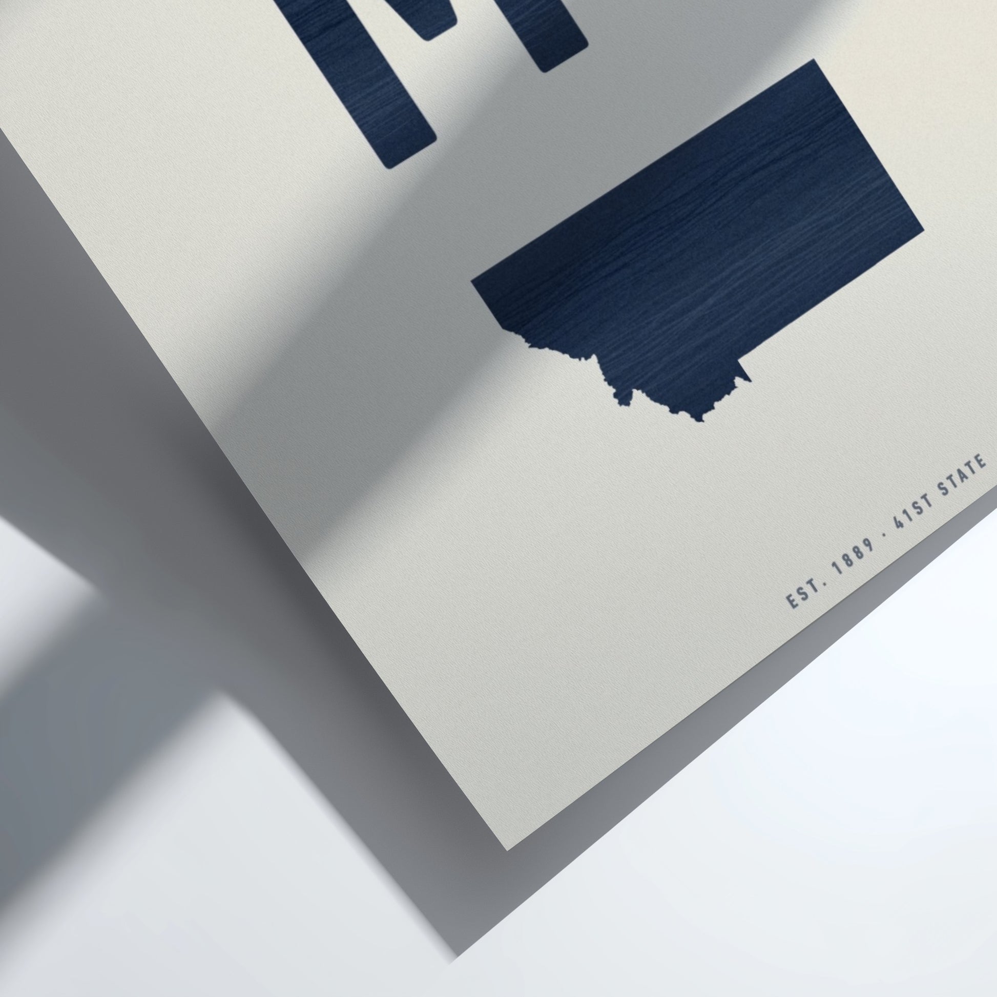 MT poster featuring minimalist design with state outline