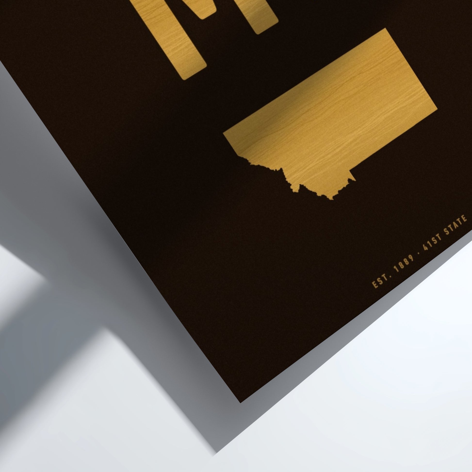 MT poster featuring minimalist design with state outline