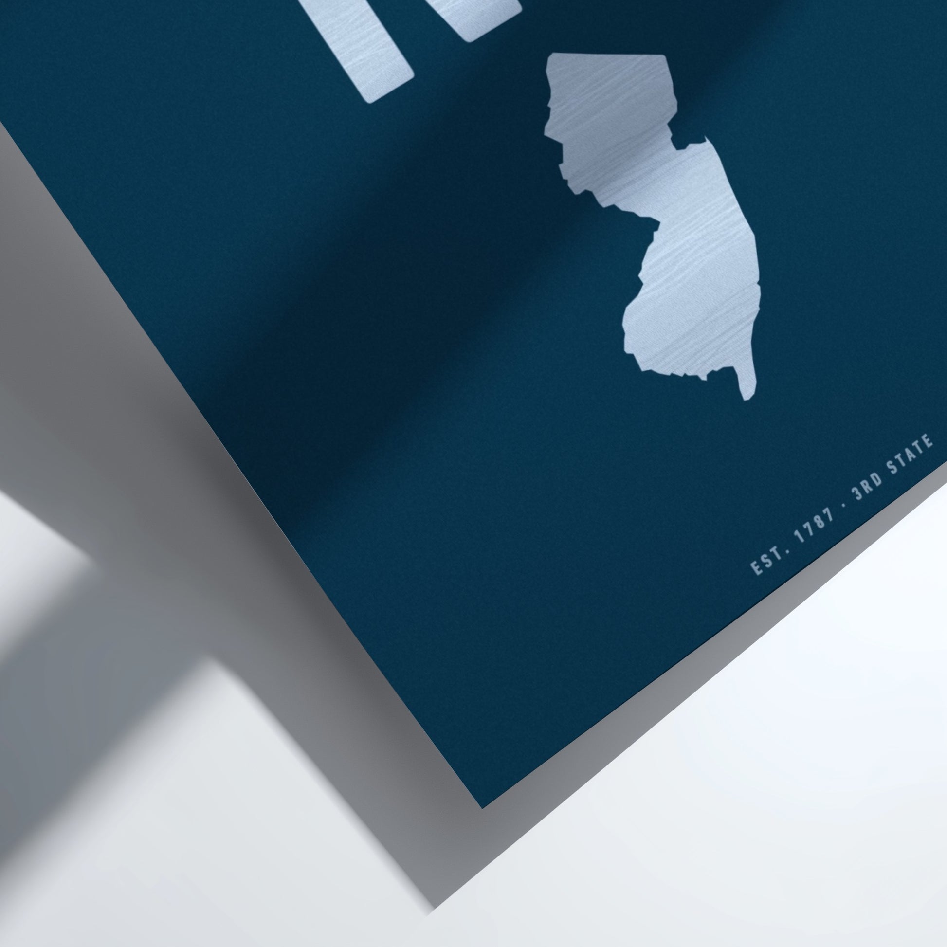 USA states poster featuring New Jersey outline in minimalist style 