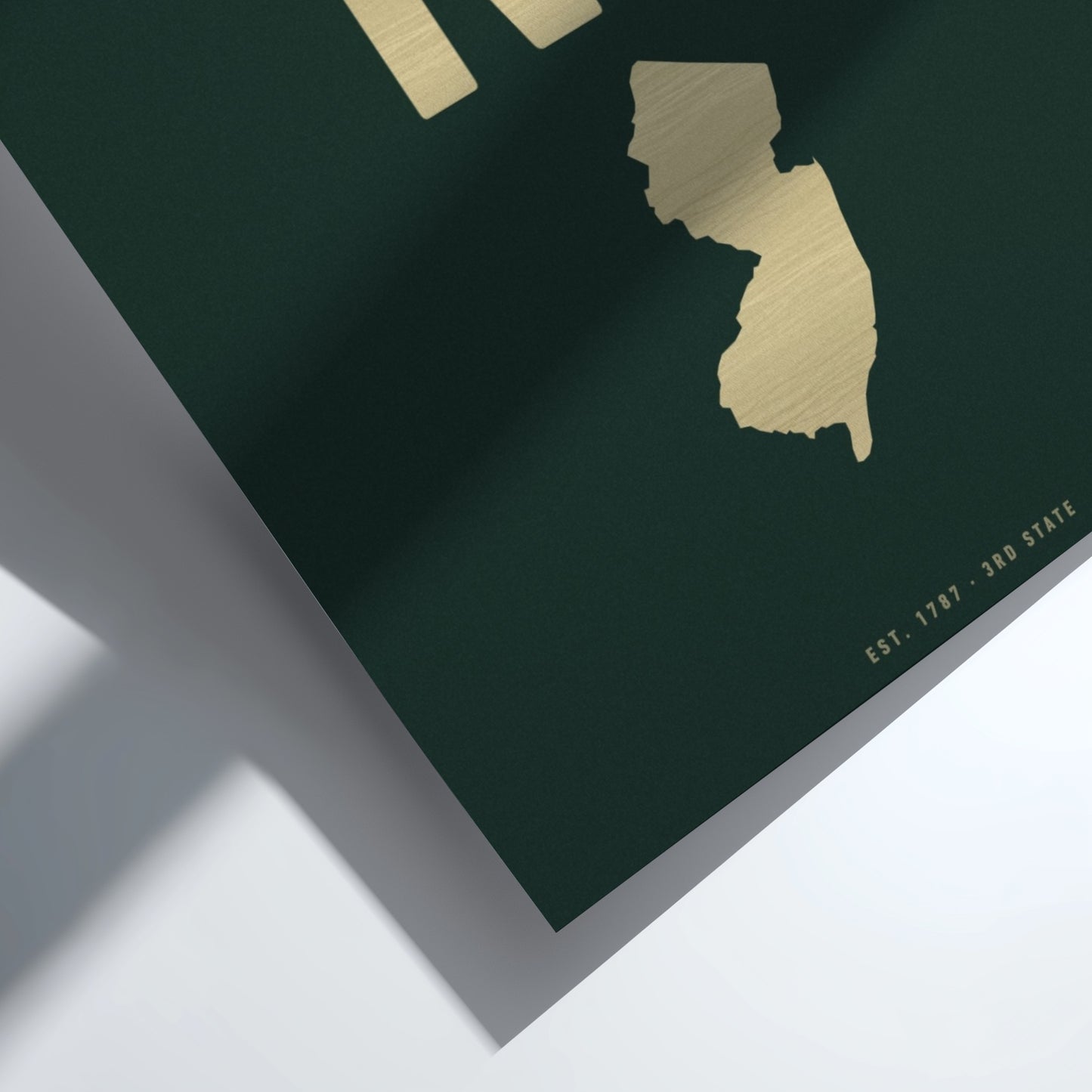 USA states poster featuring New Jersey outline in minimalist style 
