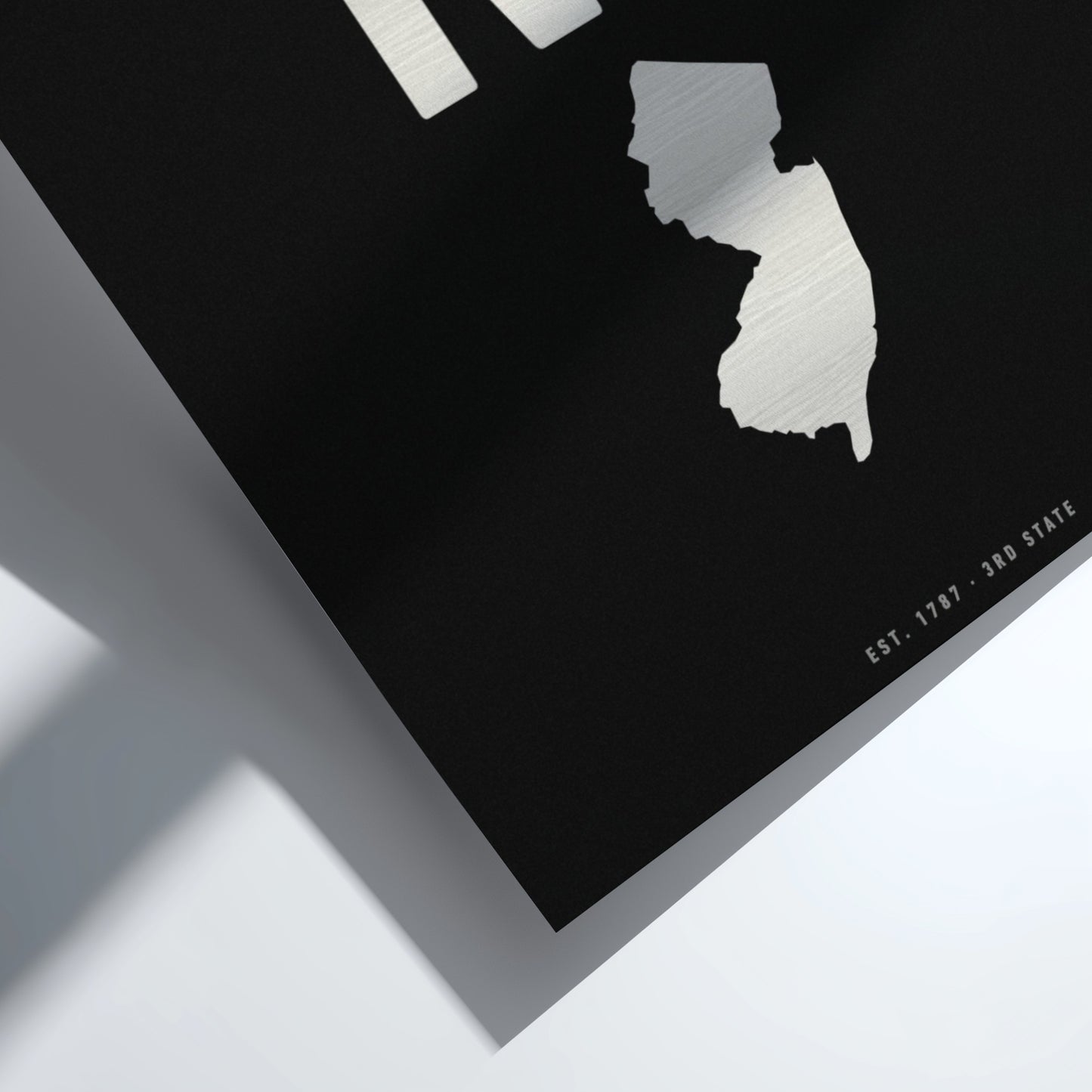 USA states poster featuring New Jersey outline in minimalist style 