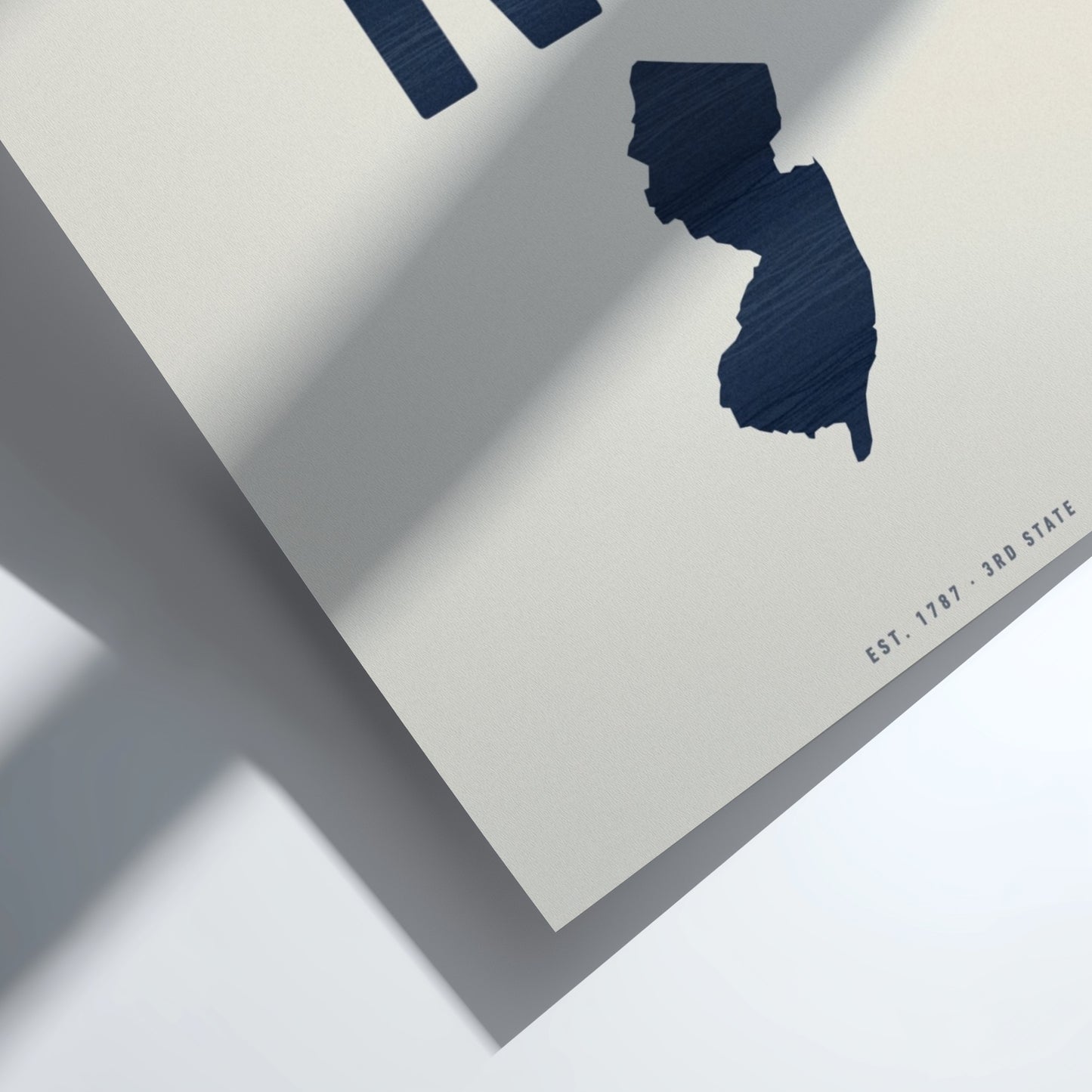 USA states poster featuring New Jersey outline in minimalist style 