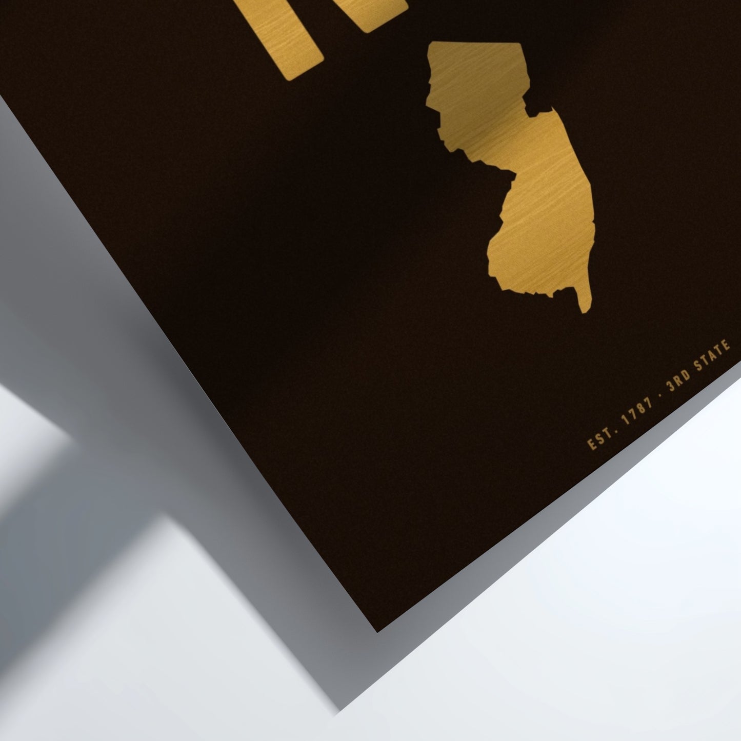 USA states poster featuring New Jersey outline in minimalist style 