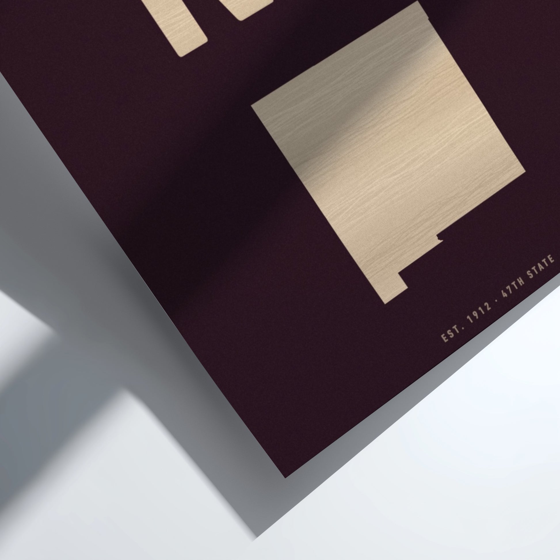 NM poster featuring bold typography and minimalist state outline
