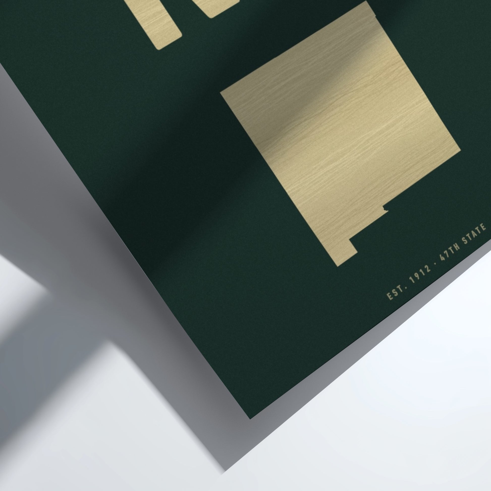 NM poster featuring bold typography and minimalist state outline