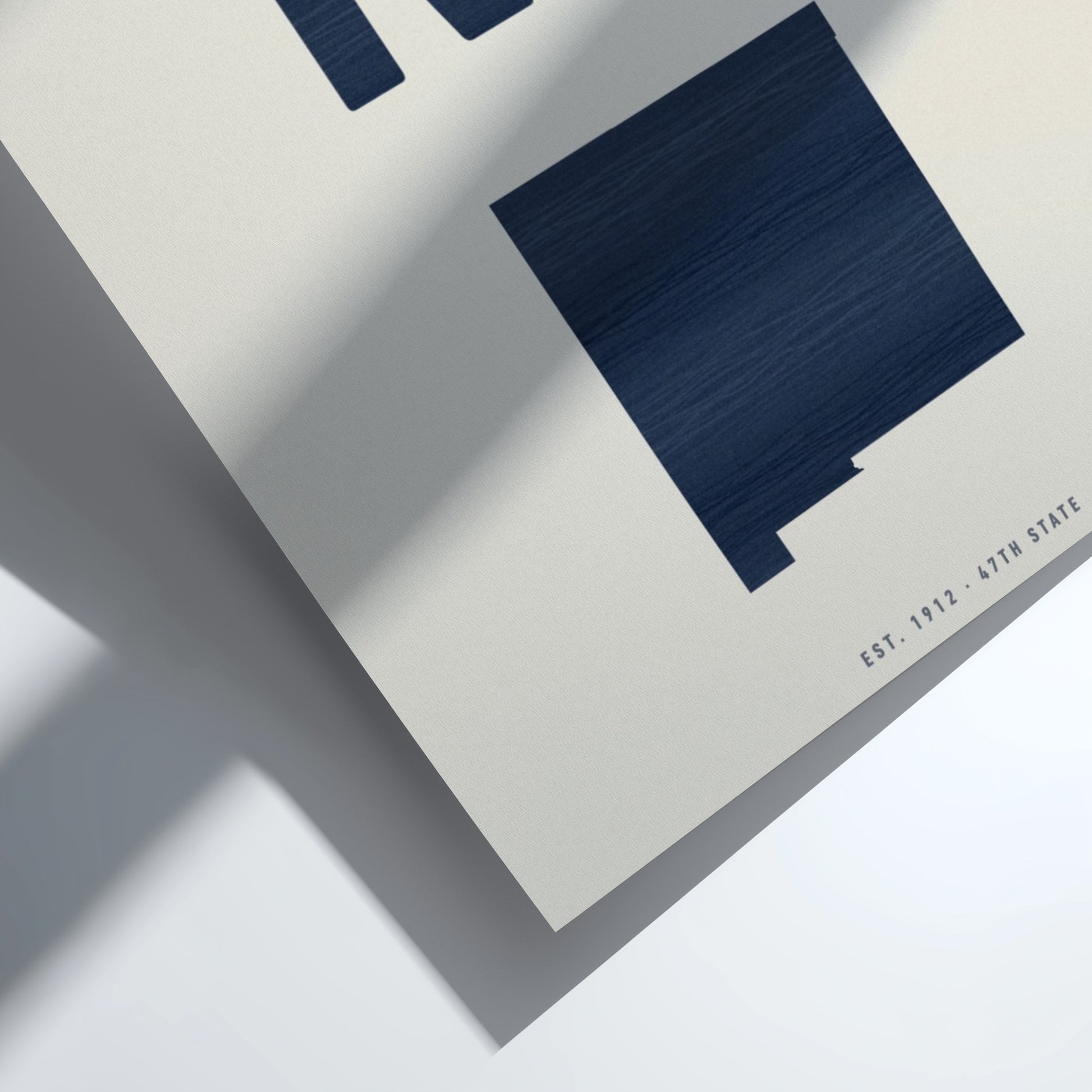 NM poster featuring bold typography and minimalist state outline