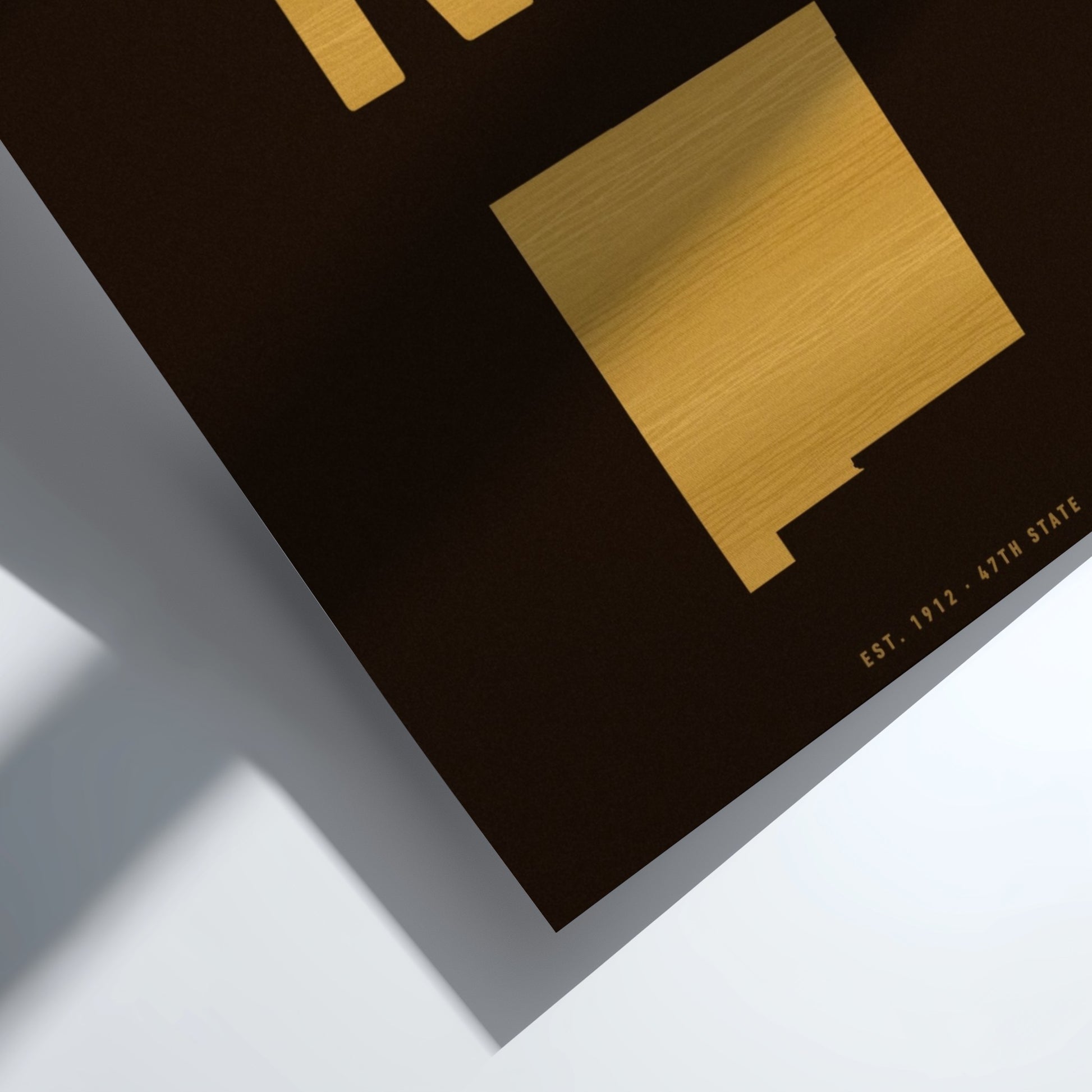 NM poster featuring bold typography and minimalist state outline