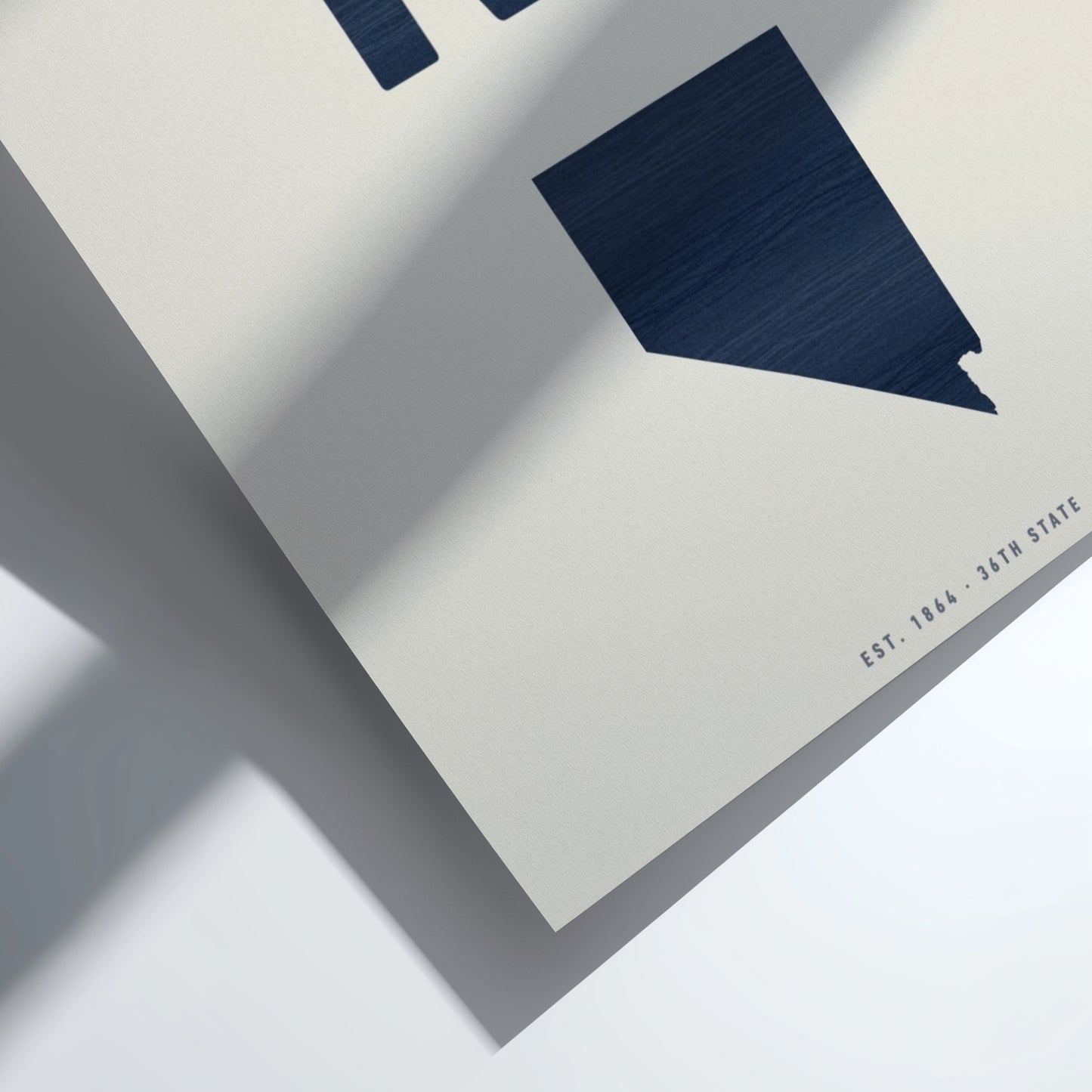 Nevada poster featuring gold typography and minimalist state outline