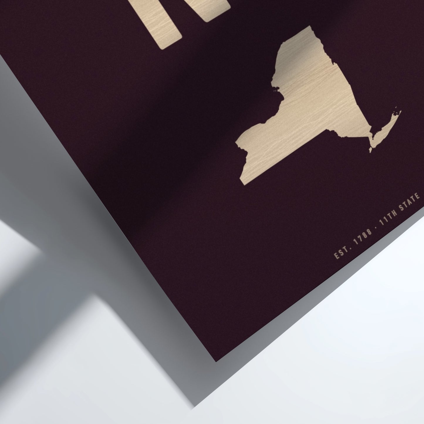 Map of New York State on a dark background