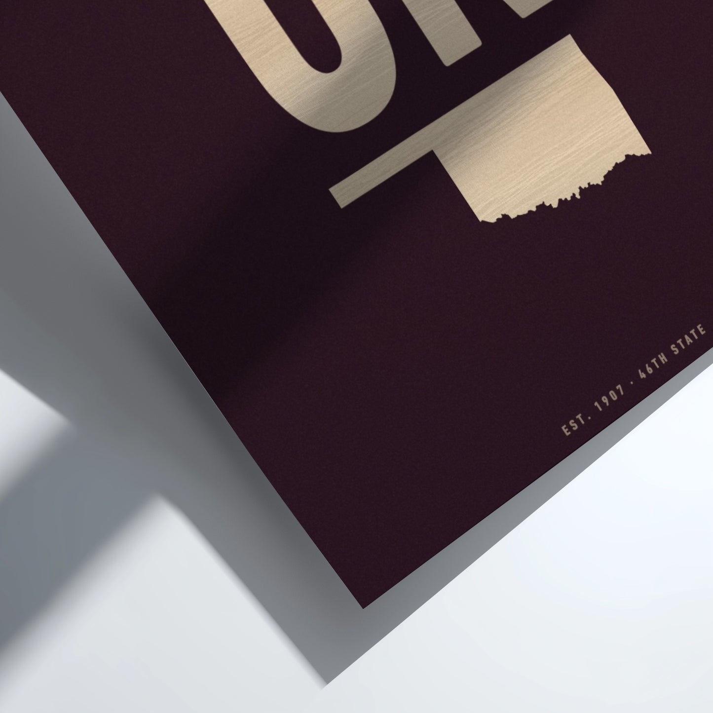 Oklahoma USA states poster featuring bold design