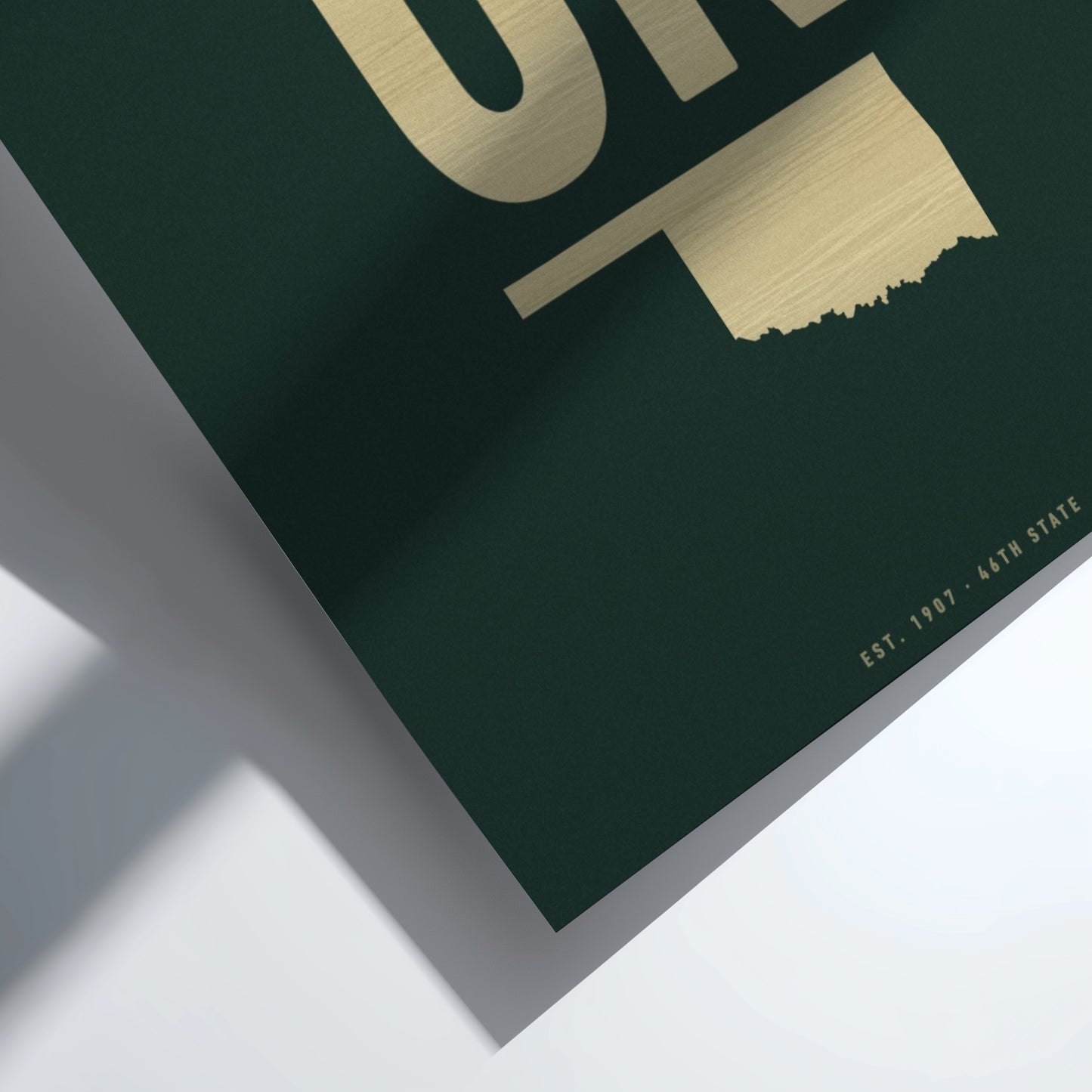 Oklahoma USA states poster featuring bold design