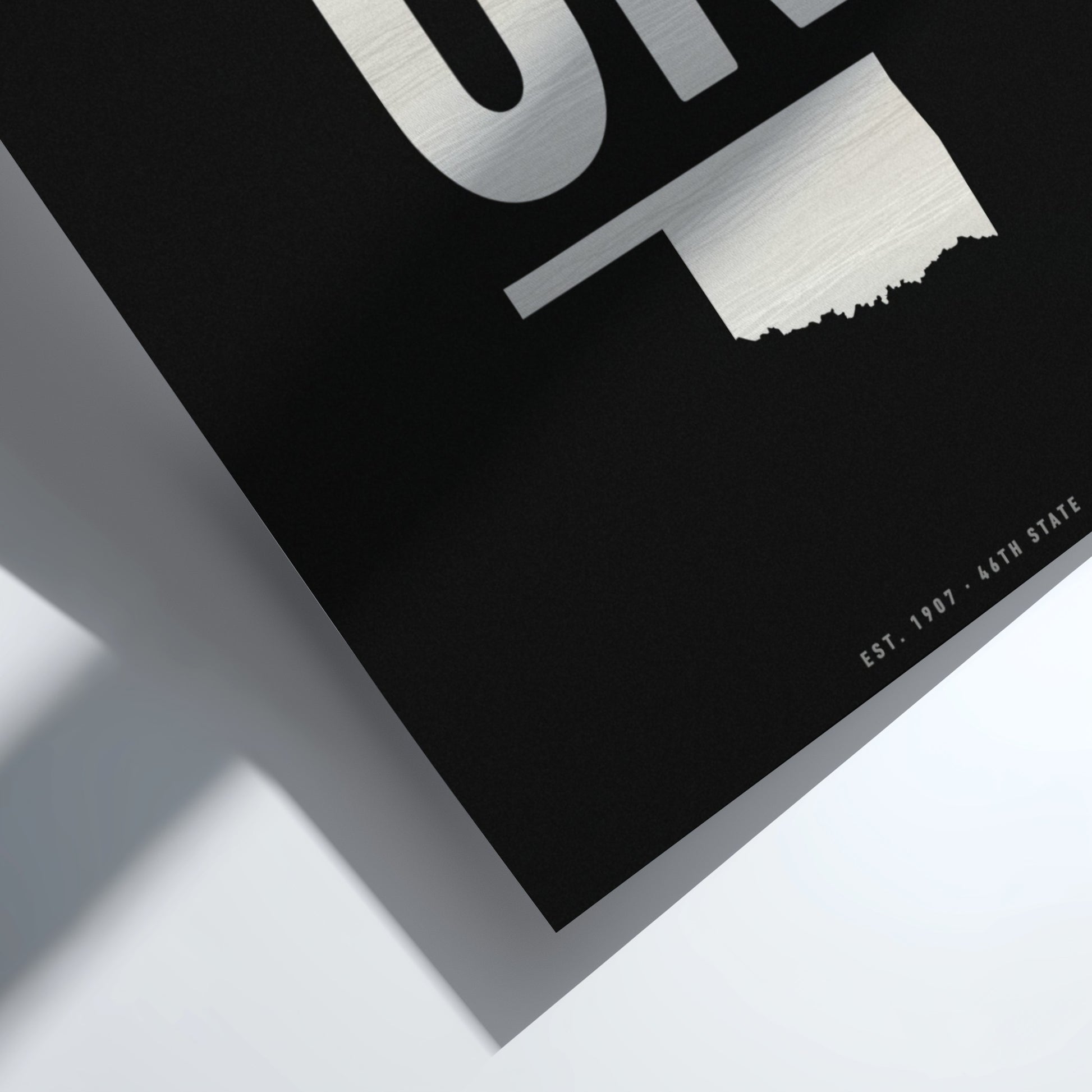 Oklahoma USA states poster featuring bold design