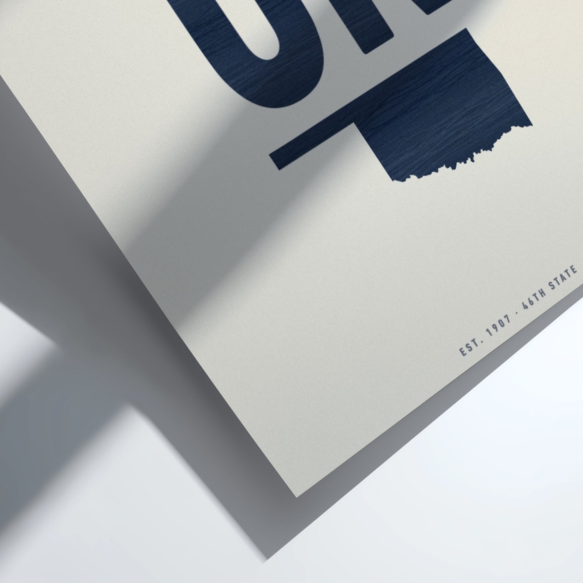 Oklahoma USA states poster featuring bold design