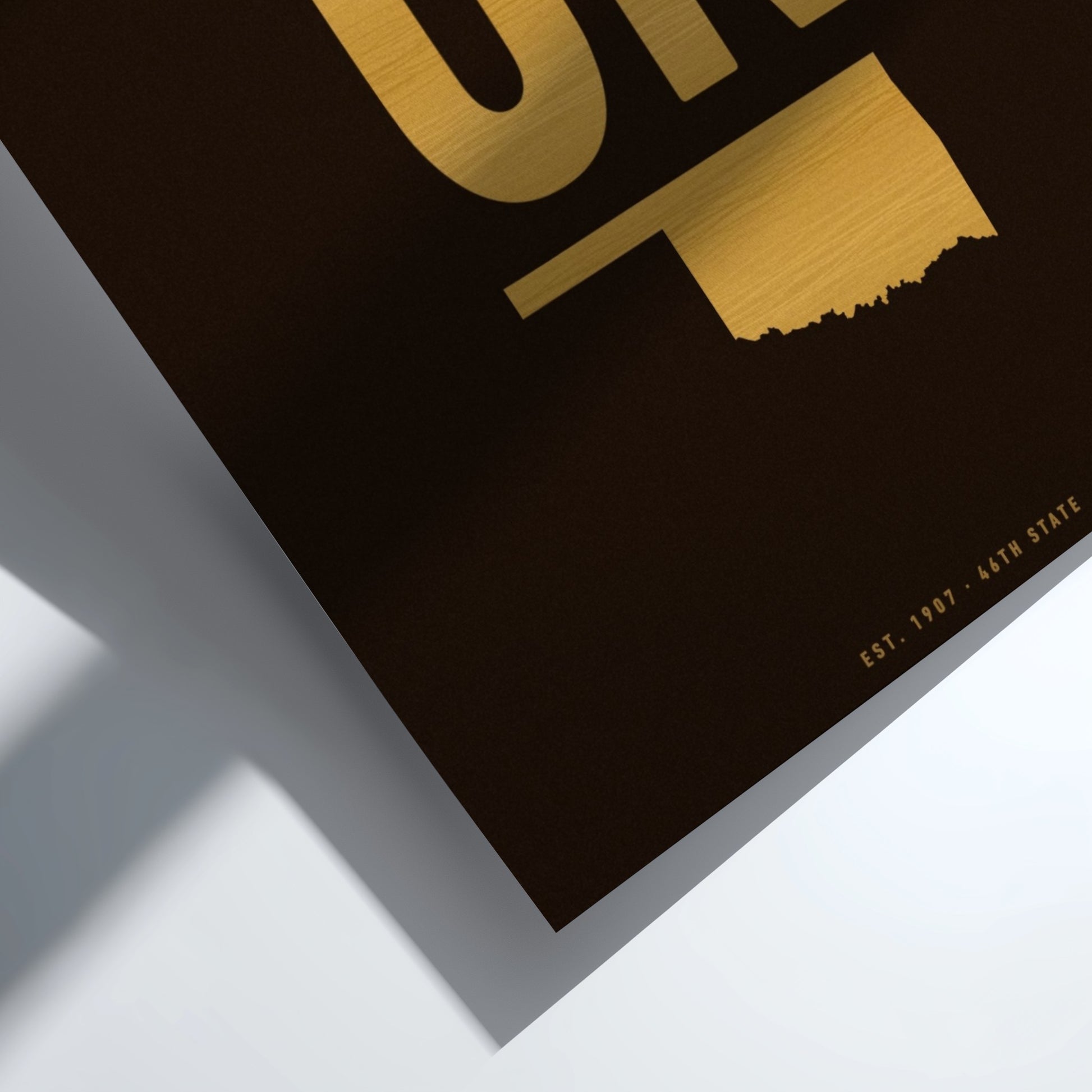 Oklahoma USA states poster featuring bold design