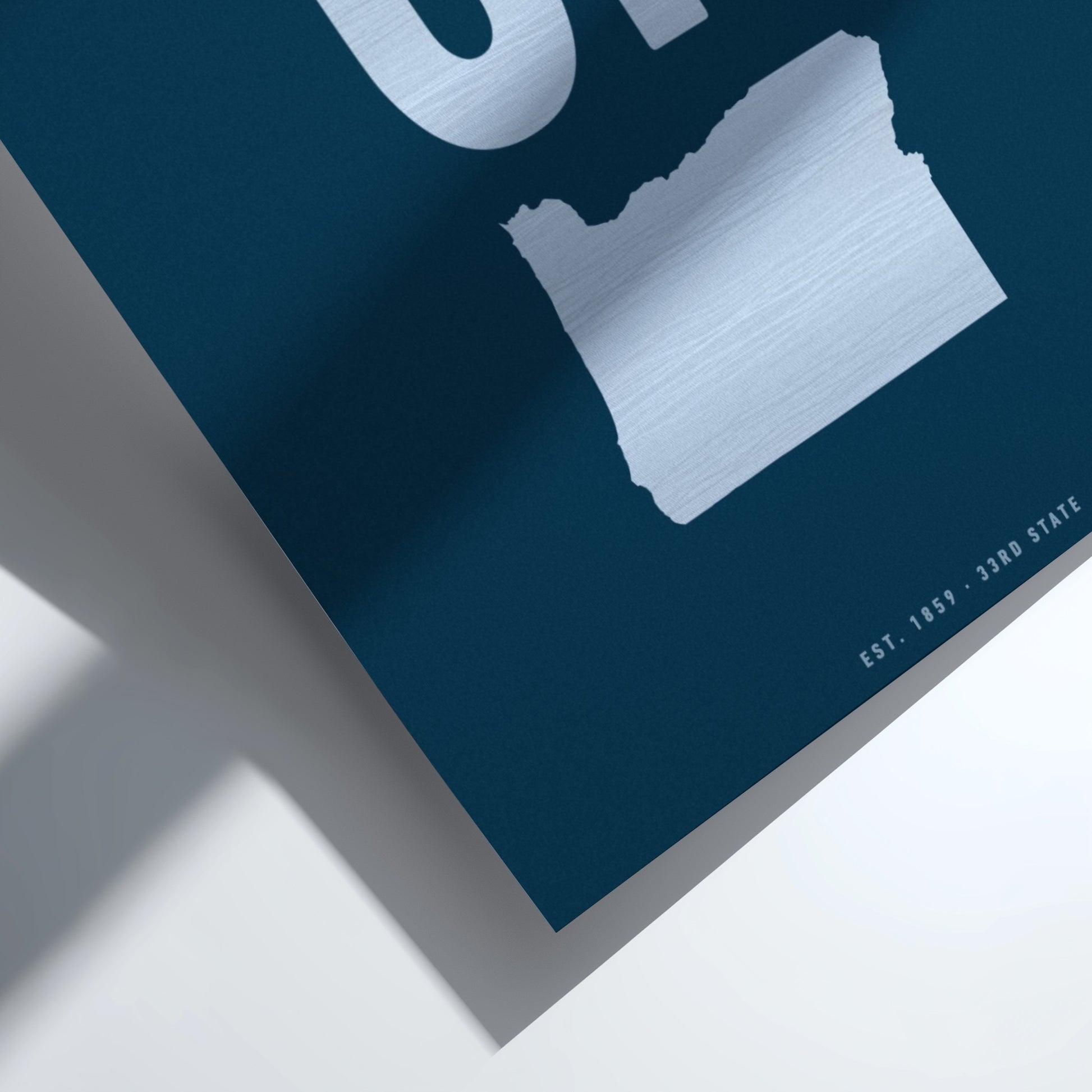 Oregon USA states poster featuring minimalist design with outline