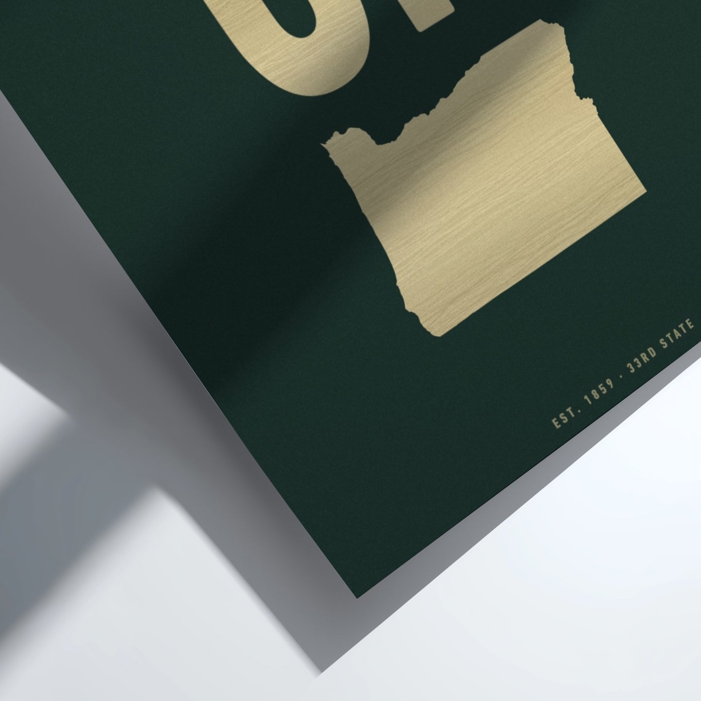 Green and gold product with 'OREGON' text on a white background