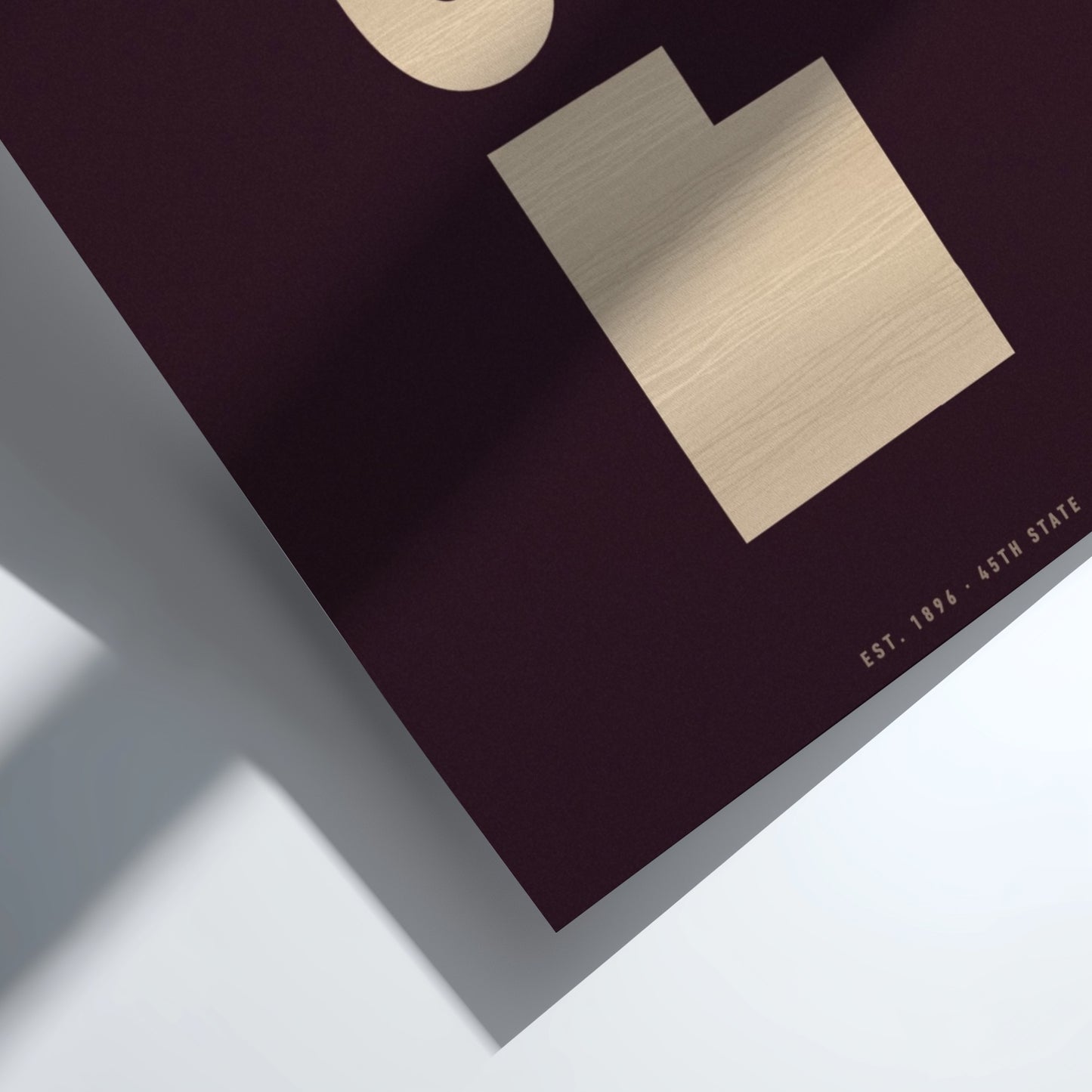 UT poster featuring vintage design , minimalist typography for state pride