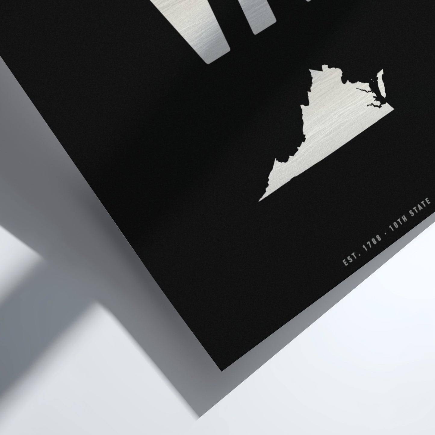 Black and white map of a state on a white background