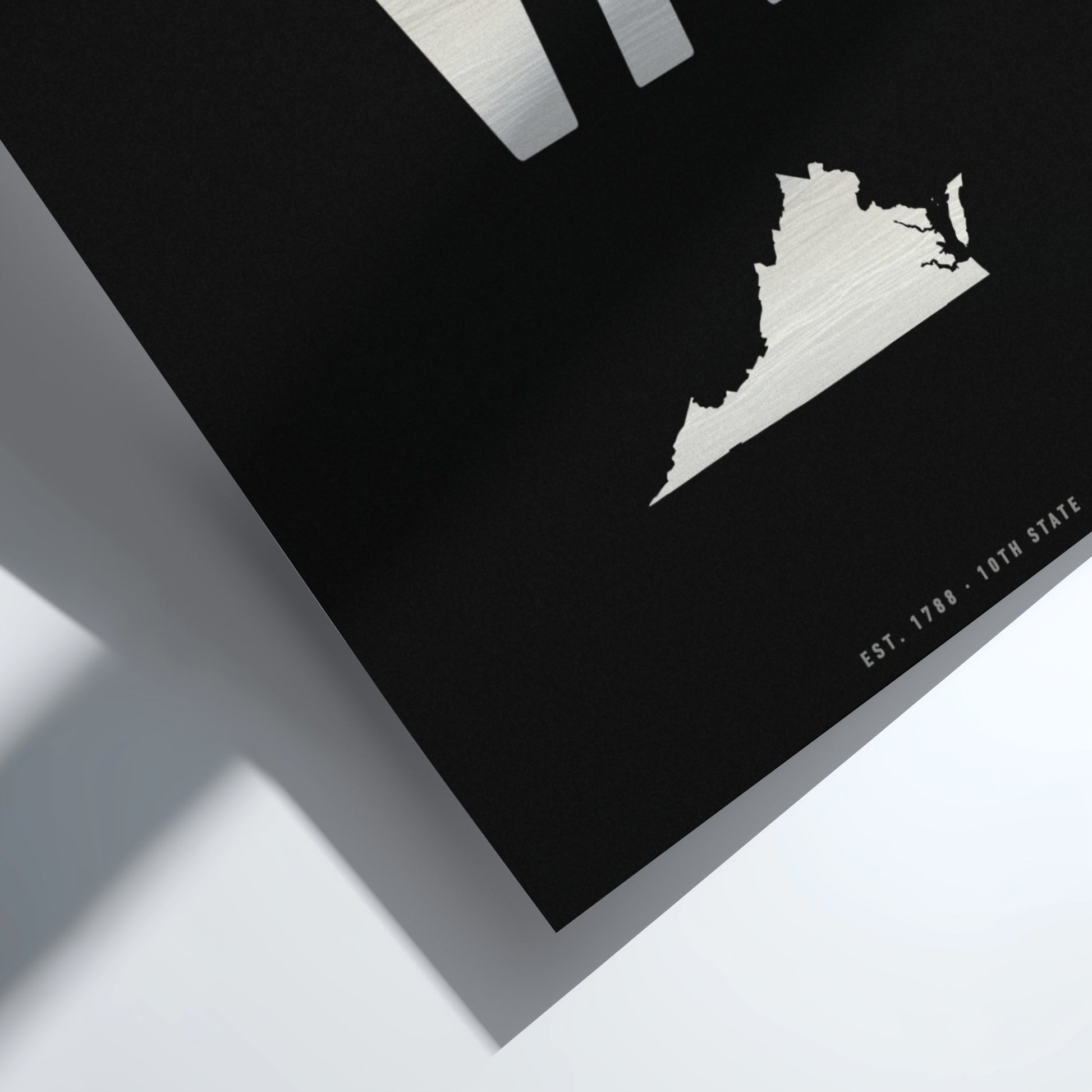 Black and white map of a state on a white background