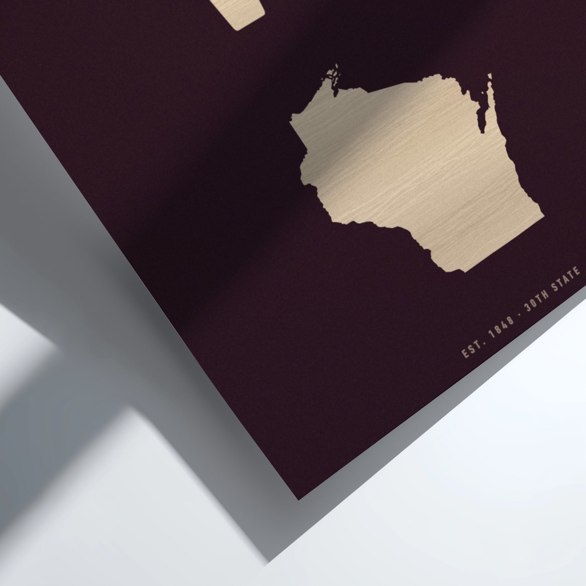 Map of Wisconsin on a dark background