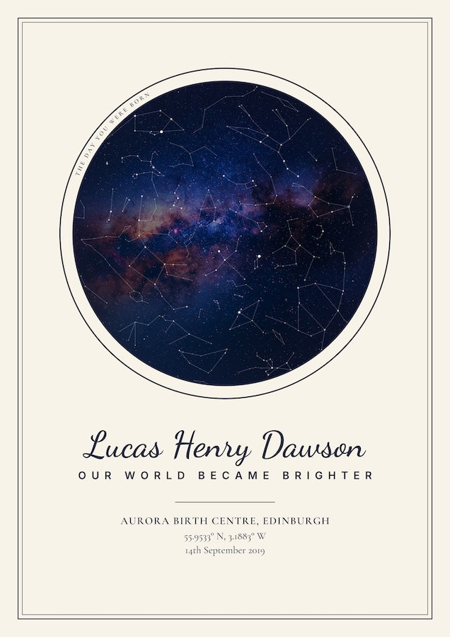 Personalised Day You Were Born Star Map
