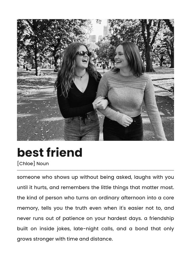 Personalised Best Friend Definition Photo Poster