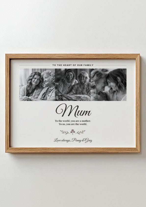 Personalised Mum Photo Collage Landscape Poster