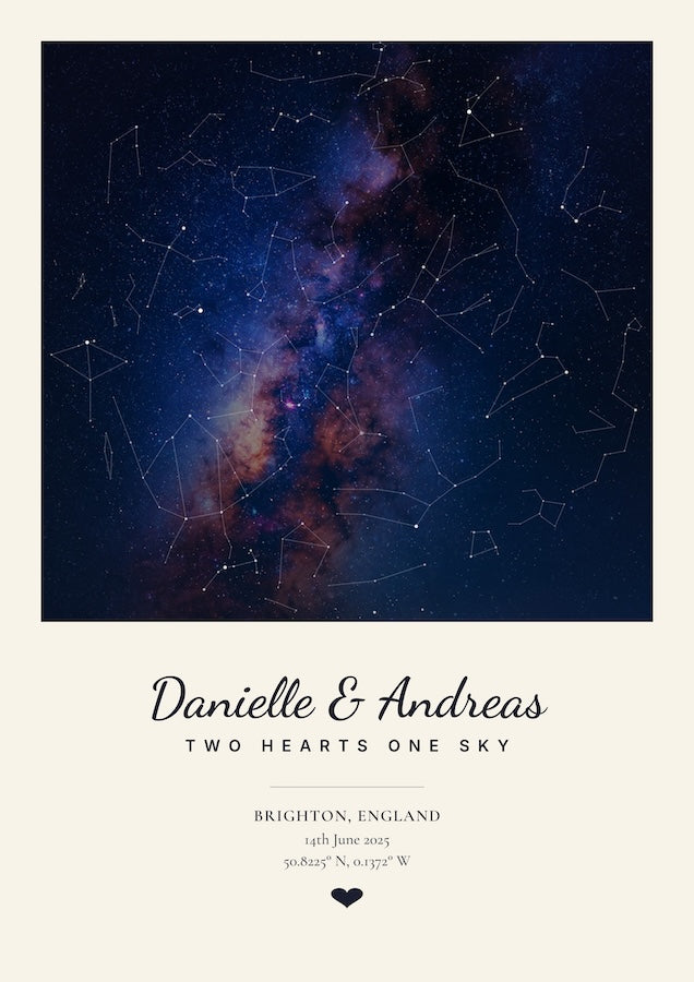 Personalised Star Map Rectangle Poster