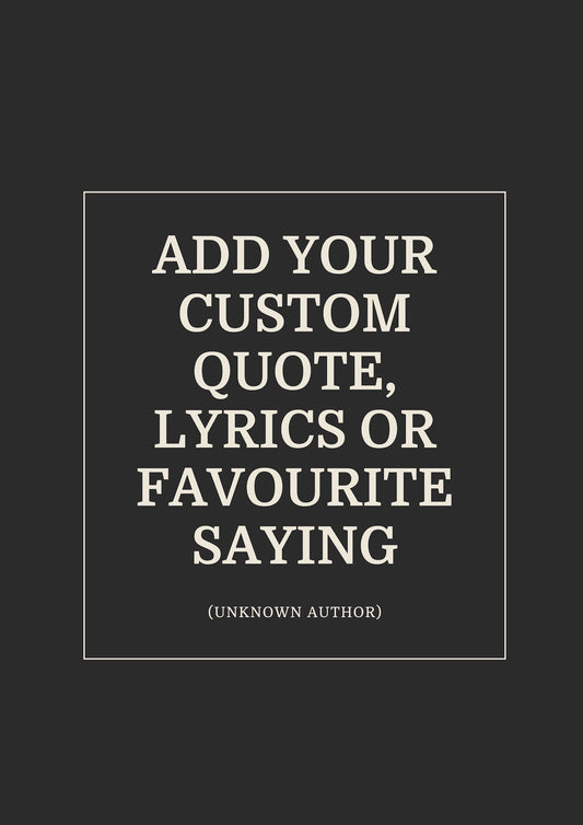 Minimalist Personalised Quote Poster