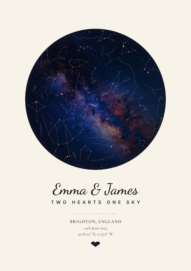 Personalised Night Sky Star Map Poster