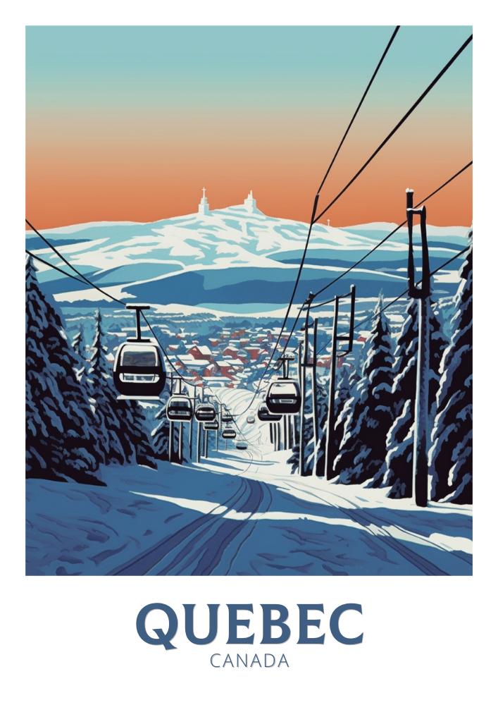 North AmericaQUEBEC TRAVEL PRINT - CANADA ARTWORK