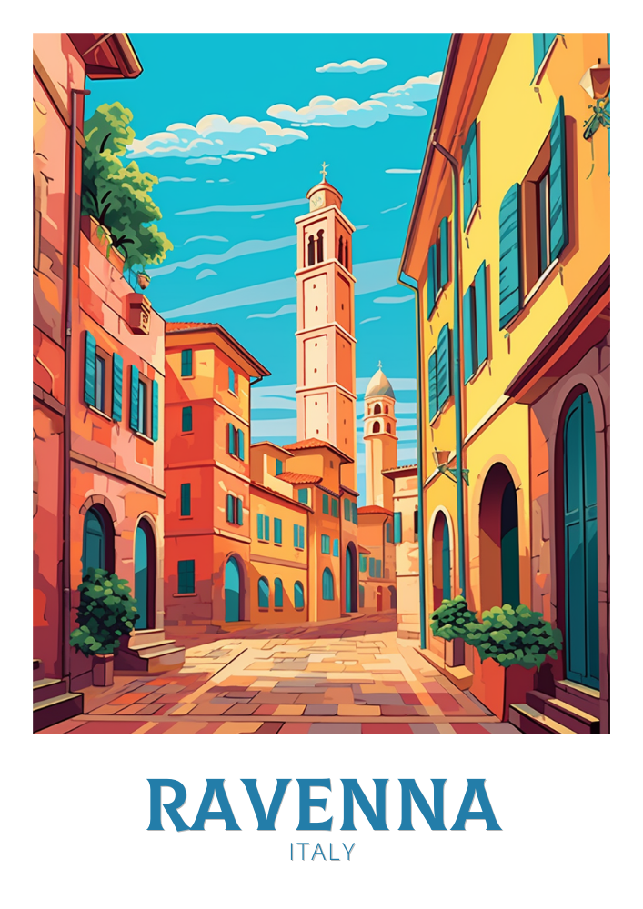 Europe RAVENNA TRAVEL POSTER - ITALY ARTWORK