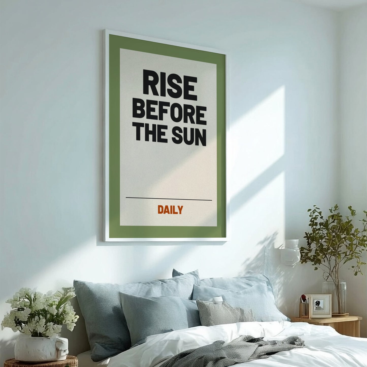 Motivational quotes poster featuring bold typography and earthy colors, designed to inspire and energize any